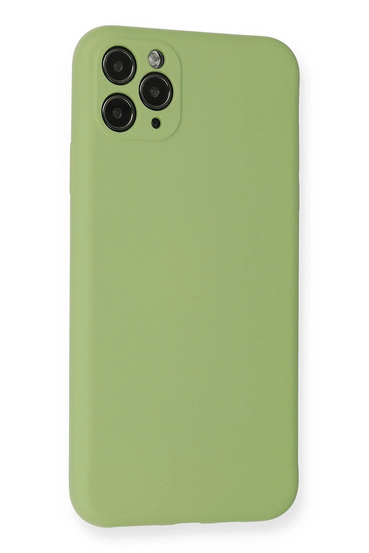 İphone 11 Pro Max Kılıf Nano İçi̇ Kadi̇fe Si̇li̇kon- Yeşi̇l - Dropx6932-6596