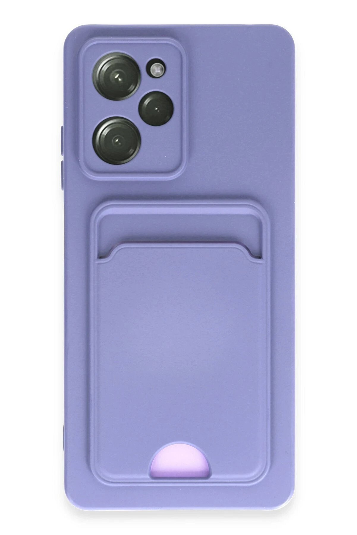 CepteToptan Xiaomi Poco X5 Pro 5G Kılıf Kelvin Kartvizitli Silikon - Lila - DROPX8329-3570