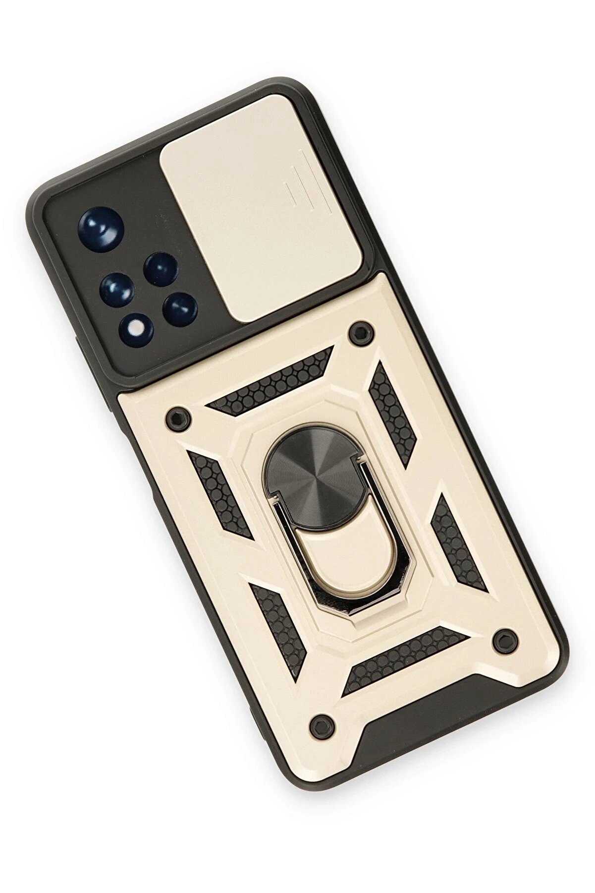 Xi̇aomi̇ Poco M4 Pro 5G Kılıf Pars Lens Y&uuml;z&uuml;kl&uuml; Si̇li̇kon - Gold - Dropx6881-3302