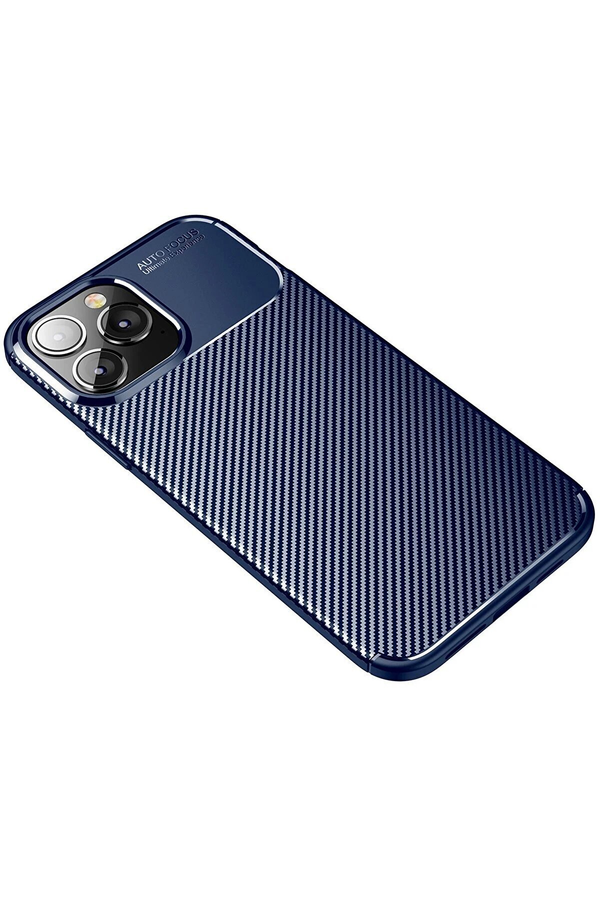İphone 14 Pro Kılıf Auto Focus Karbon Kapak - Laci̇vert - Dropx2677-8950