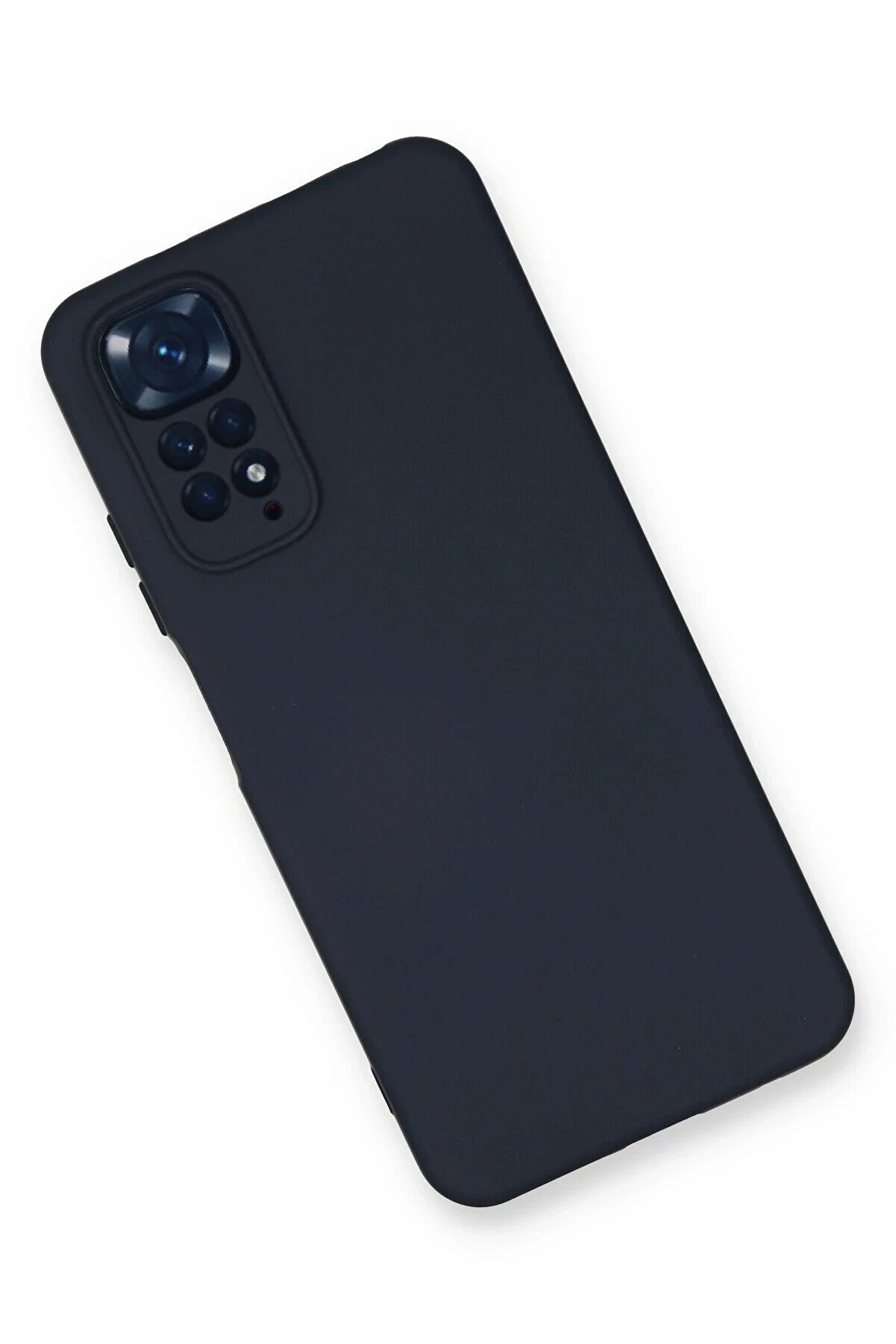 Xi̇aomi̇ Redmi̇ Note 11 Kılıf Nano İçi̇ Kadi̇fe Si̇li̇kon - Laci̇vert - Dropx7066-8936