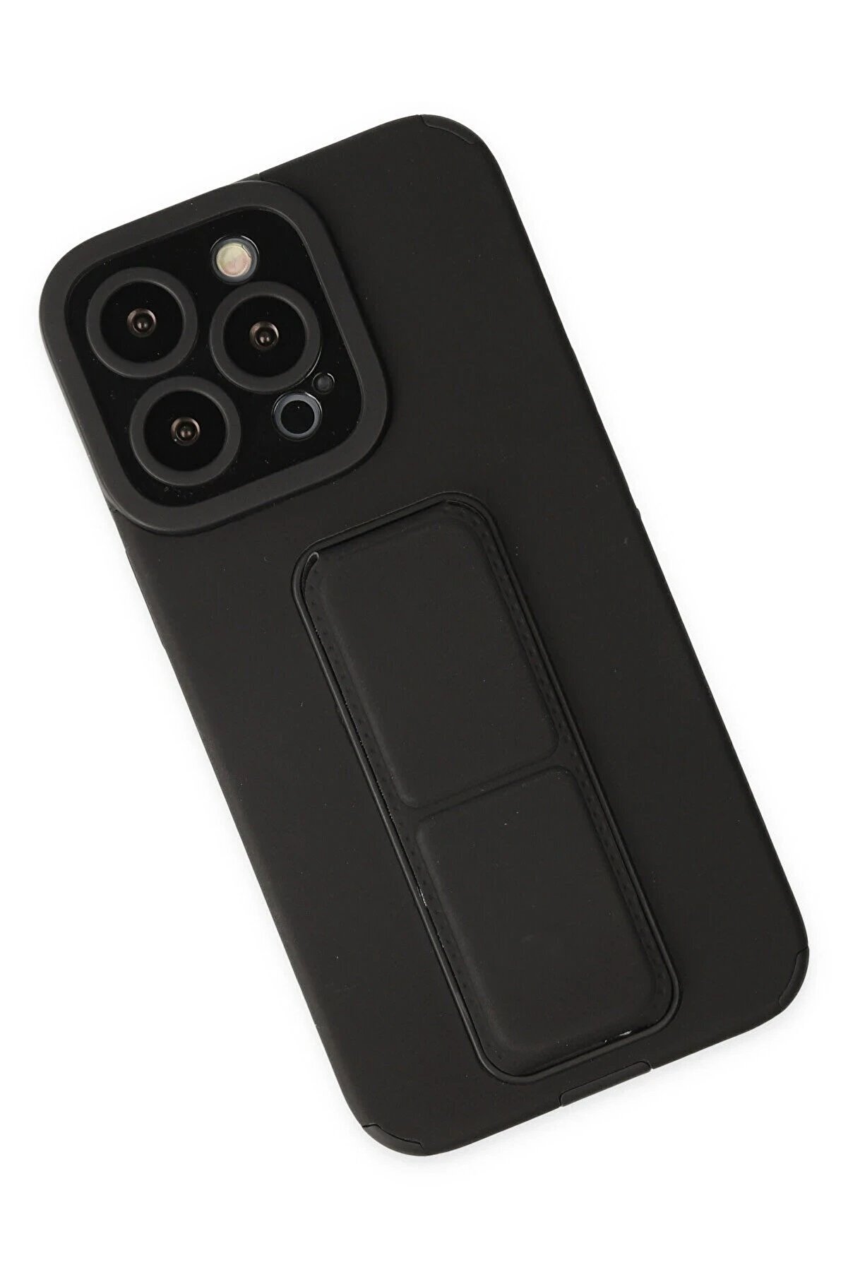 İphone 13 Pro Max Kılıf Mega Standlı Si̇li̇kon - Si̇yah - Dropx8737-5216