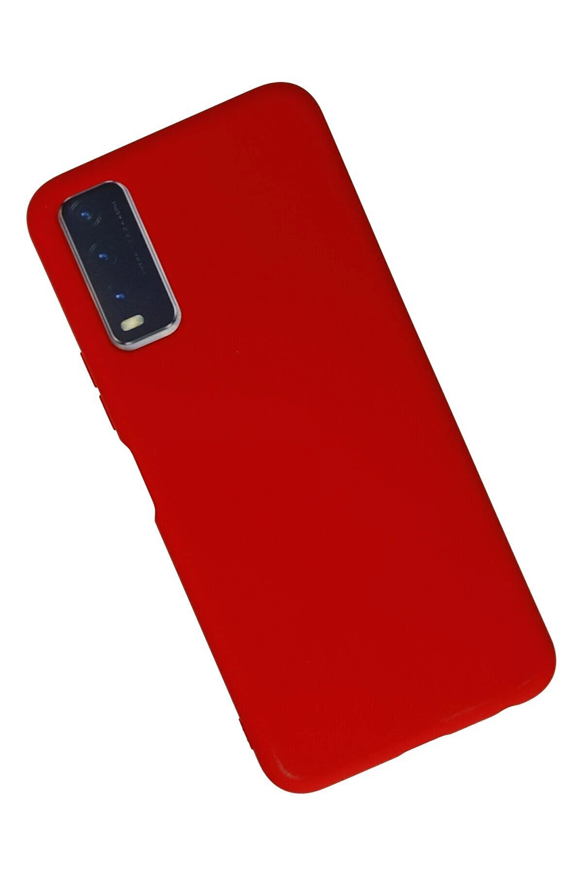 Vi̇vo Y11S Kılıf Nano İçi̇ Kadi̇fe Si̇li̇kon - Kırmızı - Dropx5985-5462