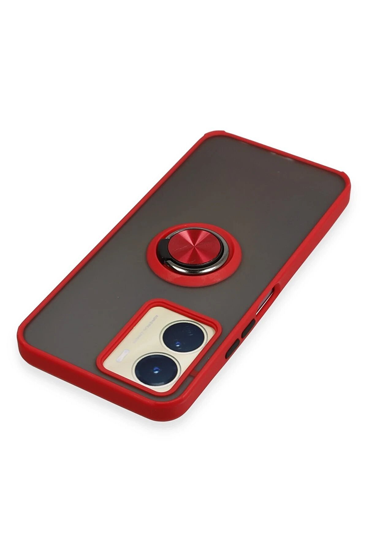 Vi̇vo Y16 Kılıf Montreal Y&uuml;z&uuml;kl&uuml; Si̇li̇kon Kapak - Kırmızı - Dropx4880-4947