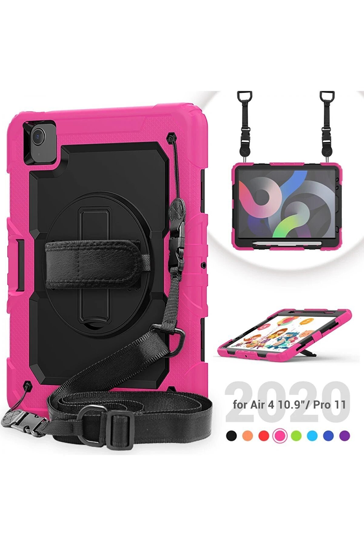 İpad Pro 11 (2020) Kılıf Pars Tablet Kapak - Pembe - Dropx3110-9005