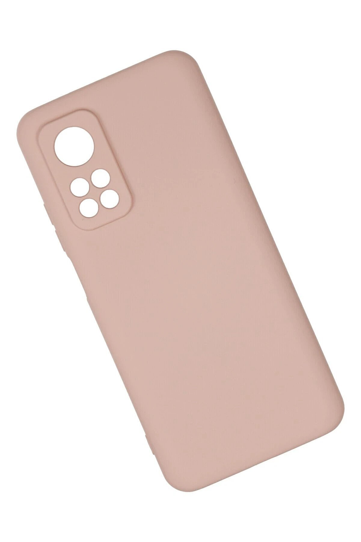Xi̇aomi̇ Mi̇ 10T Kılıf Nano İ&ccedil;i̇ Kadi̇fe Si̇li̇kon - Pudra - Dropx6411-1560