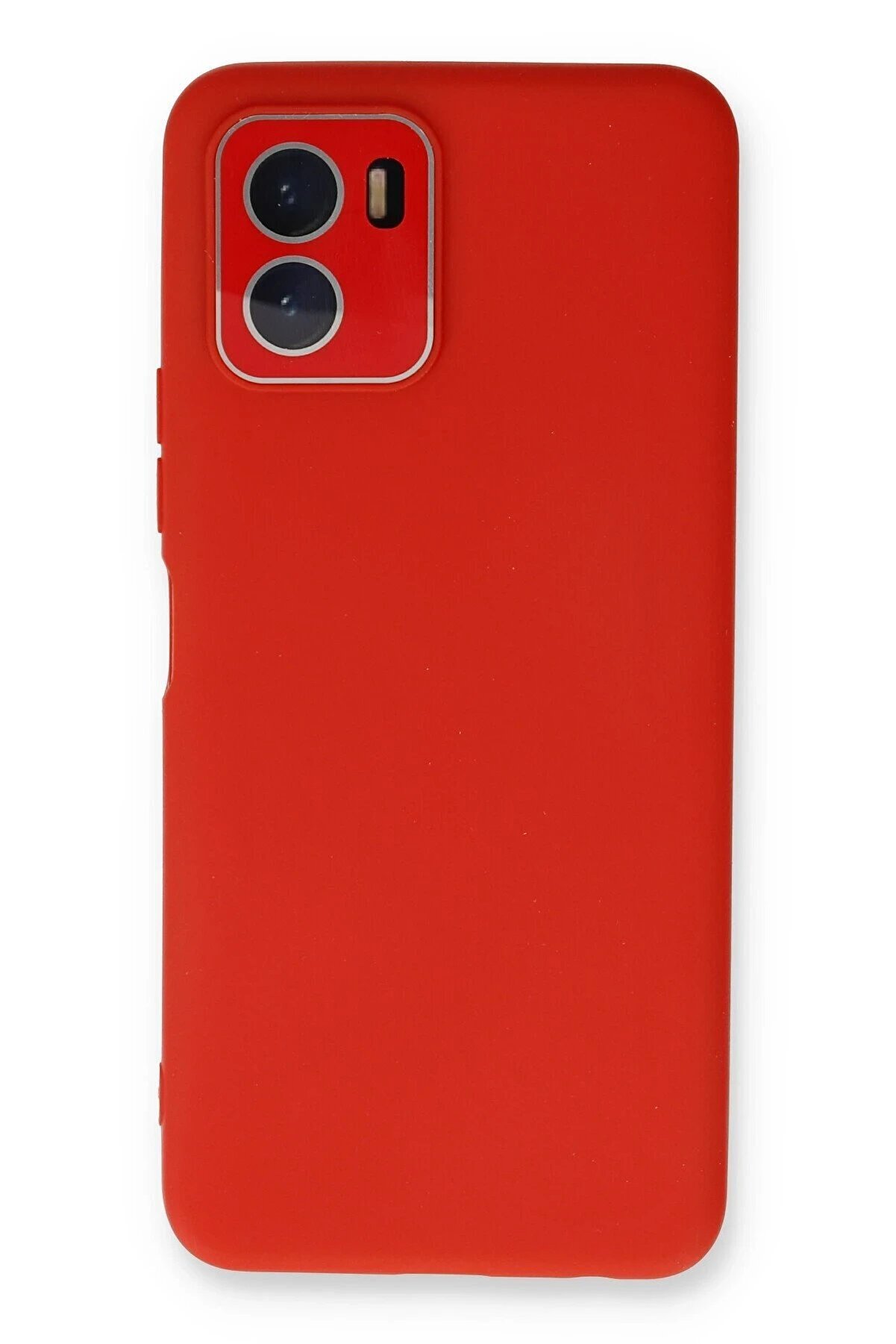 CepteToptan Vivo Y15S Kılıf Lansman Glass Kapak - Kırmızı - DROPX7269-8574