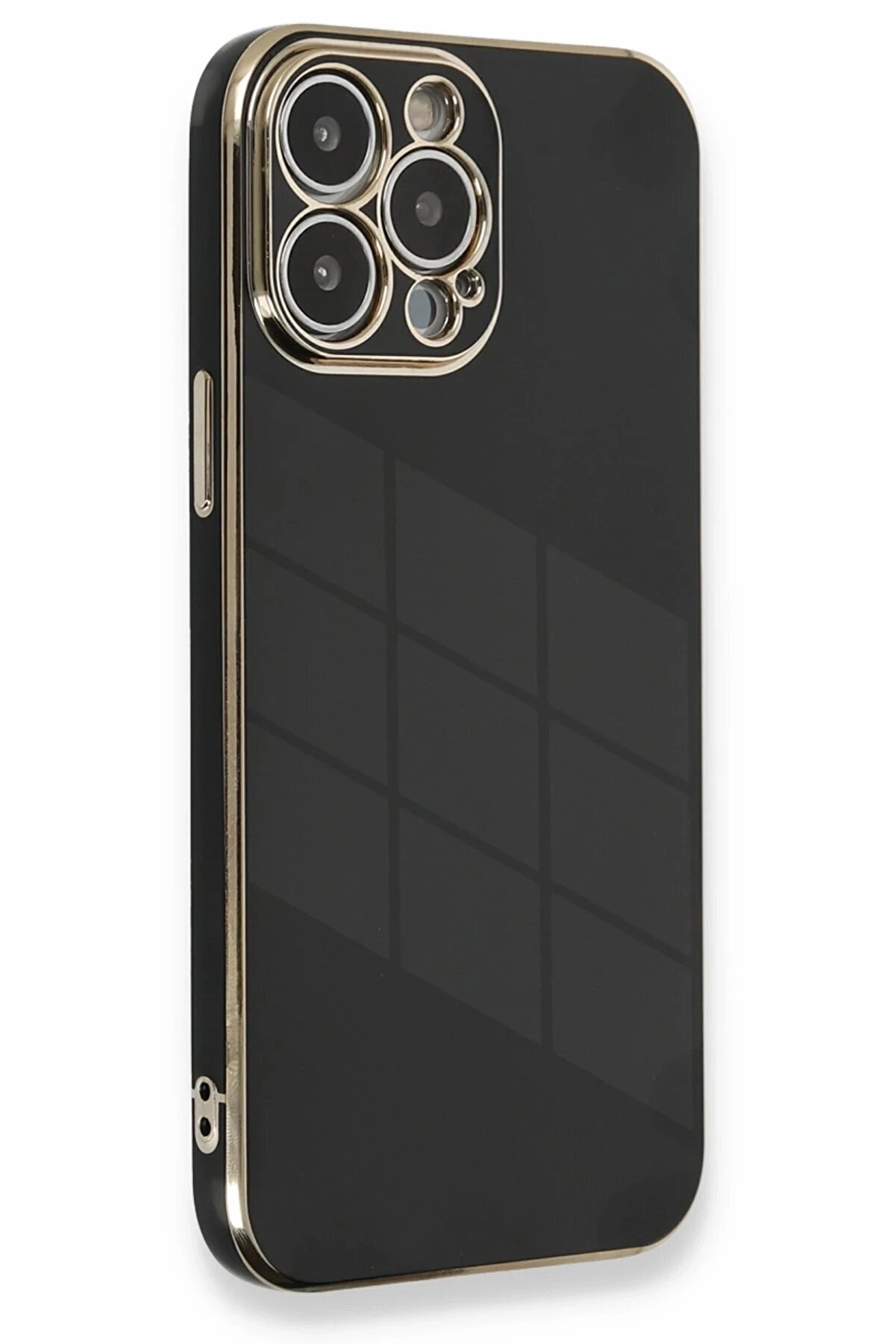 CepteToptan iPhone 13 Pro Max Kılıf Volet Silikon - Siyah - DROPX5533-2445