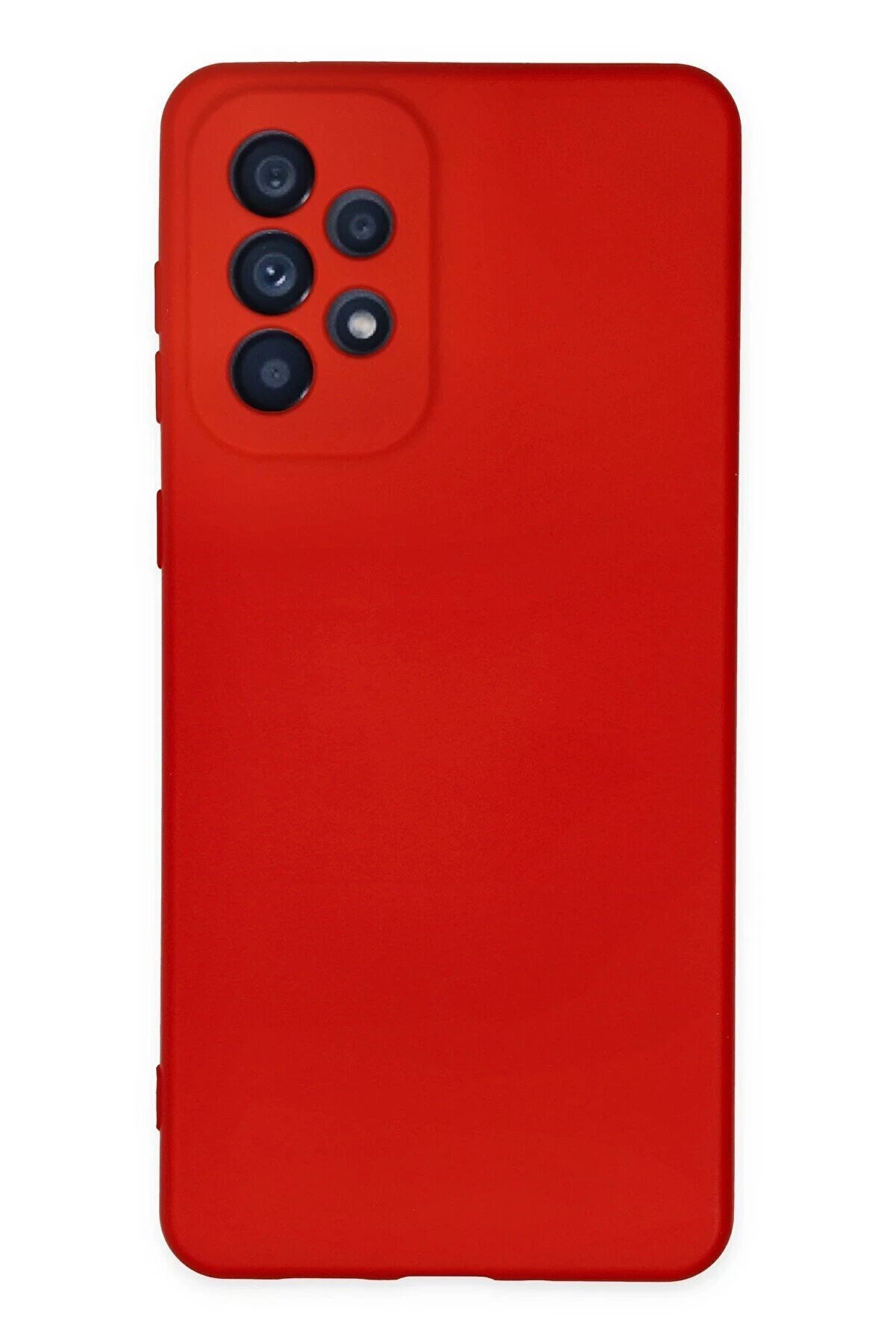 CepteToptan Samsung Galaxy A23 4G Kılıf Nano i&ccedil;i Kadife Silikon - Kırmızı - DROPX5078-1221