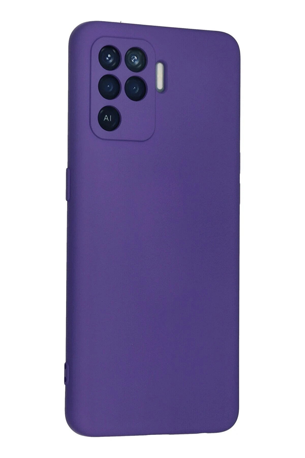 Oppo Reno 5 Li̇te Kılıf Nano İ&ccedil;i̇ Kadi̇fe Si̇li̇kon - Mor - Dropx5729-4567
