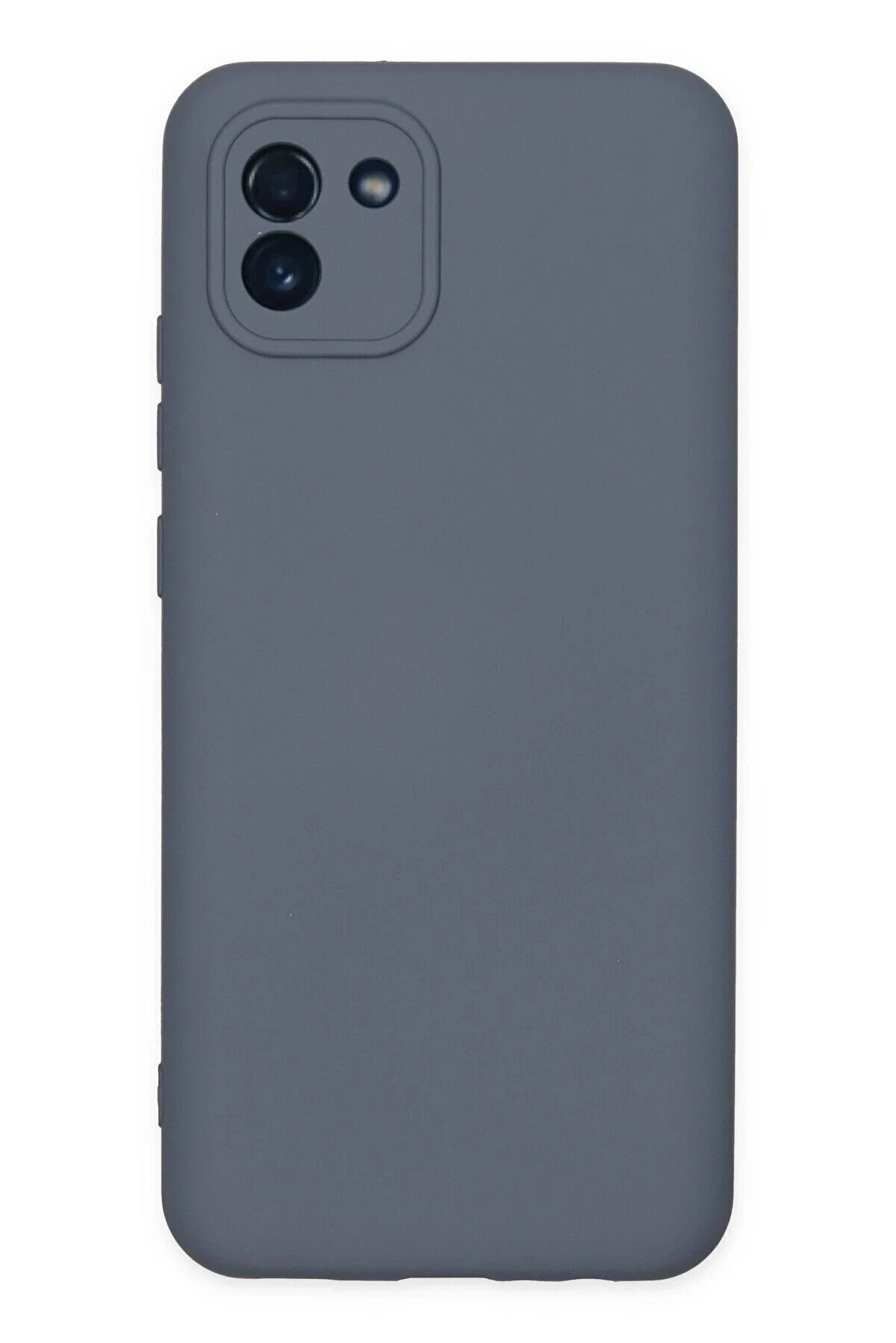 CepteToptan Samsung Galaxy A03 Kılıf Nano i&ccedil;i Kadife Silikon - Gri - DROPX7702-9253