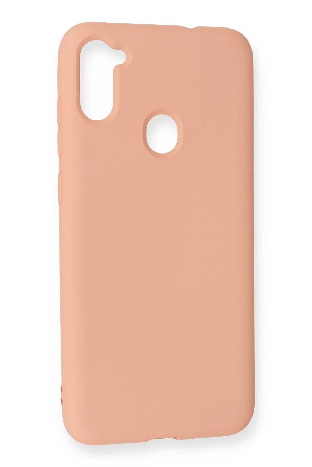 Samsung Galaxy A11 Kılıf Nano İçi̇ Kadi̇fe Si̇li̇kon - Pudra - Dropx9744-8643