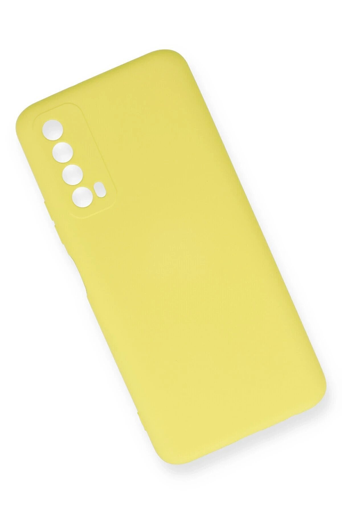 Huawei̇ P Smart 2021 Kılıf Nano İçi̇ Kadi̇fe Si̇li̇kon - Sarı - Dropx6822-6131