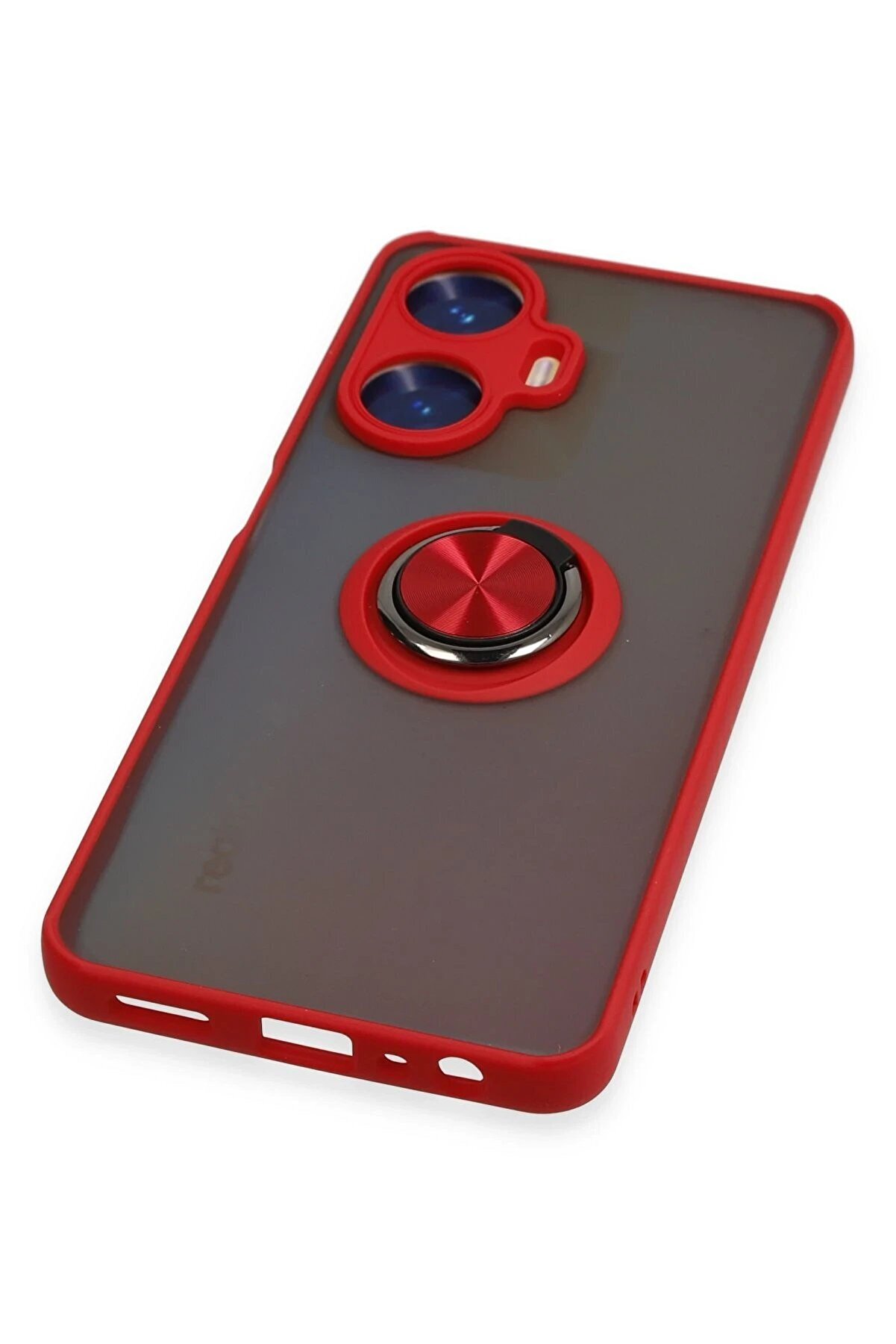 Realme C55 Kılıf Montreal Y&uuml;z&uuml;kl&uuml; Si̇li̇kon Kapak - Kırmızı - Dropx1269-4668