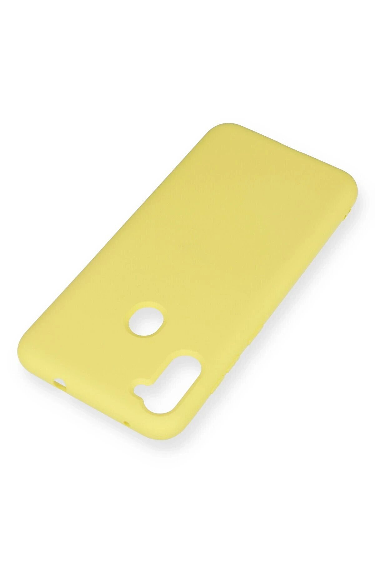 Samsung Galaxy A11 Kılıf Nano İ&ccedil;i̇ Kadi̇fe Si̇li̇kon - Sarı - Dropx3238-2079