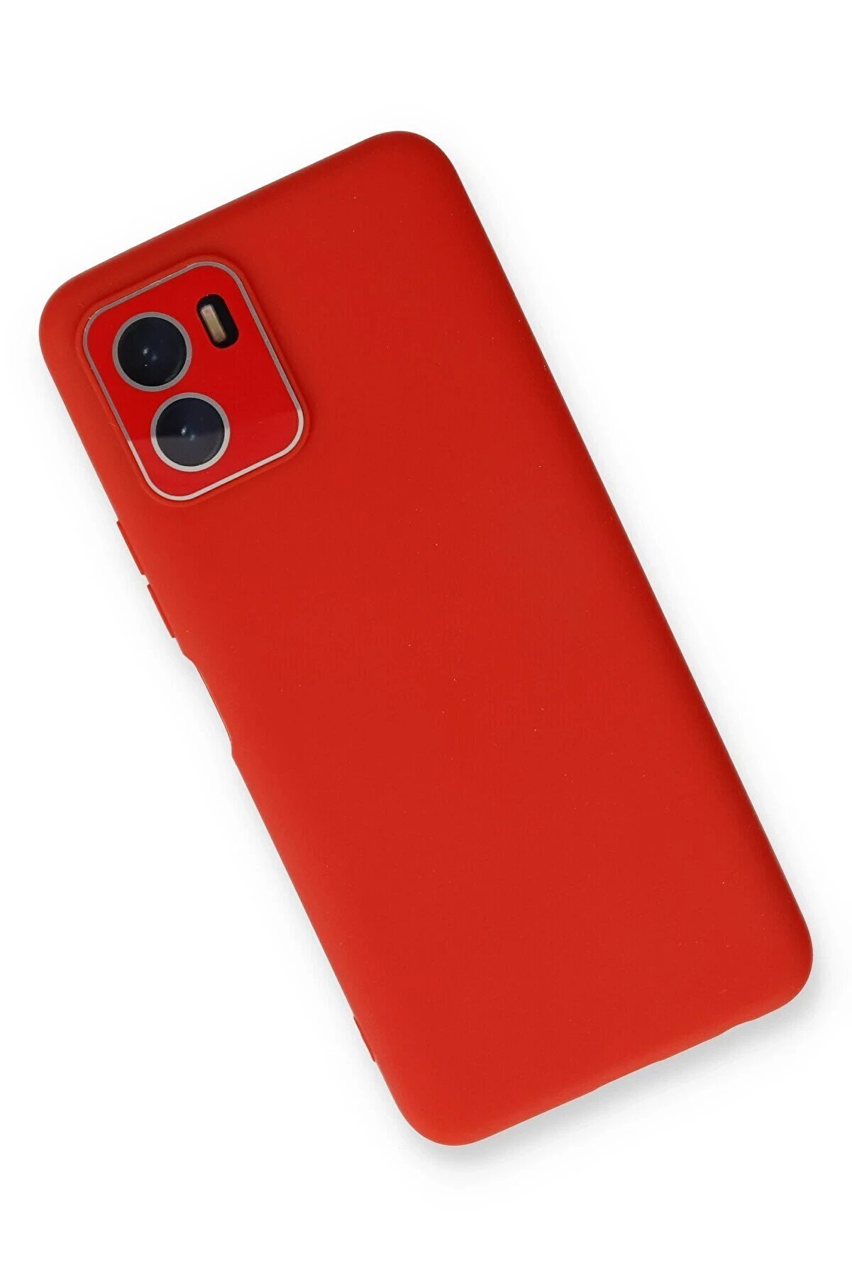 Vi̇vo Y15S Kılıf Lansman Glass Kapak - Kırmızı - Dropx7269-8574