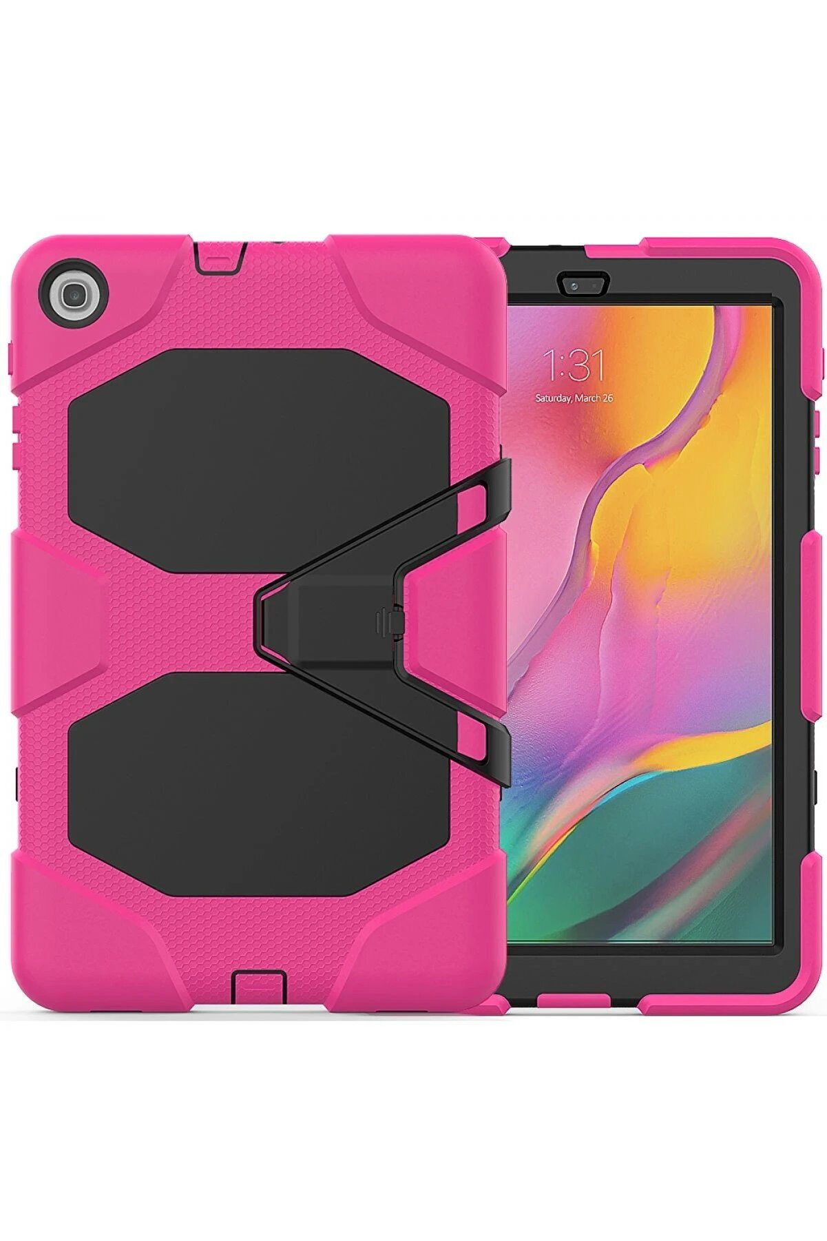 CepteToptan Samsung Galaxy T510 Tab A 10.1 Kılıf Griffin Tablet Kapak - Pembe - DROPX2943-1722