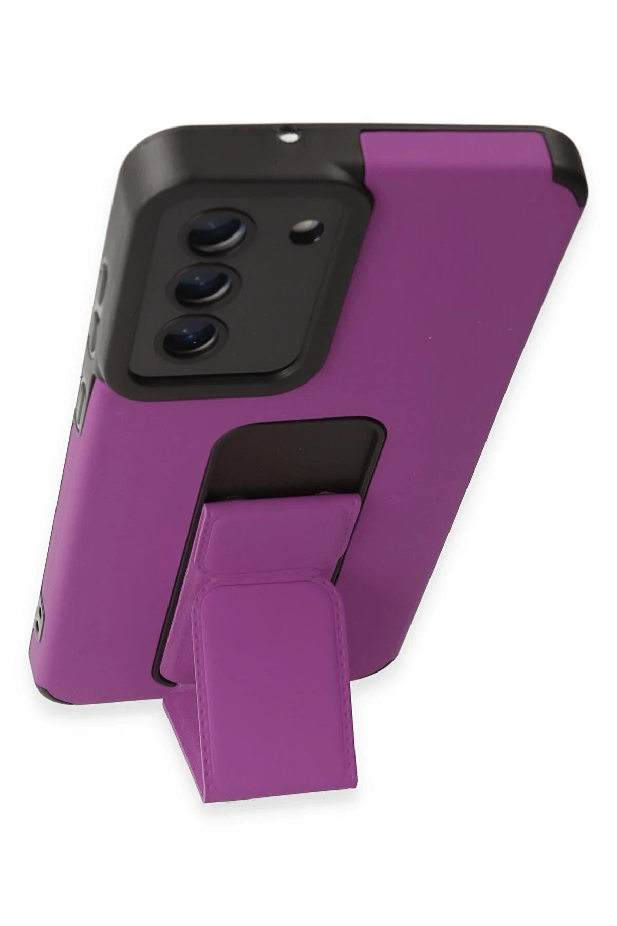 Samsung Galaxy S21 Fe Kılıf Mega Standlı Si̇li̇kon - Mor - Dropx4688-8074