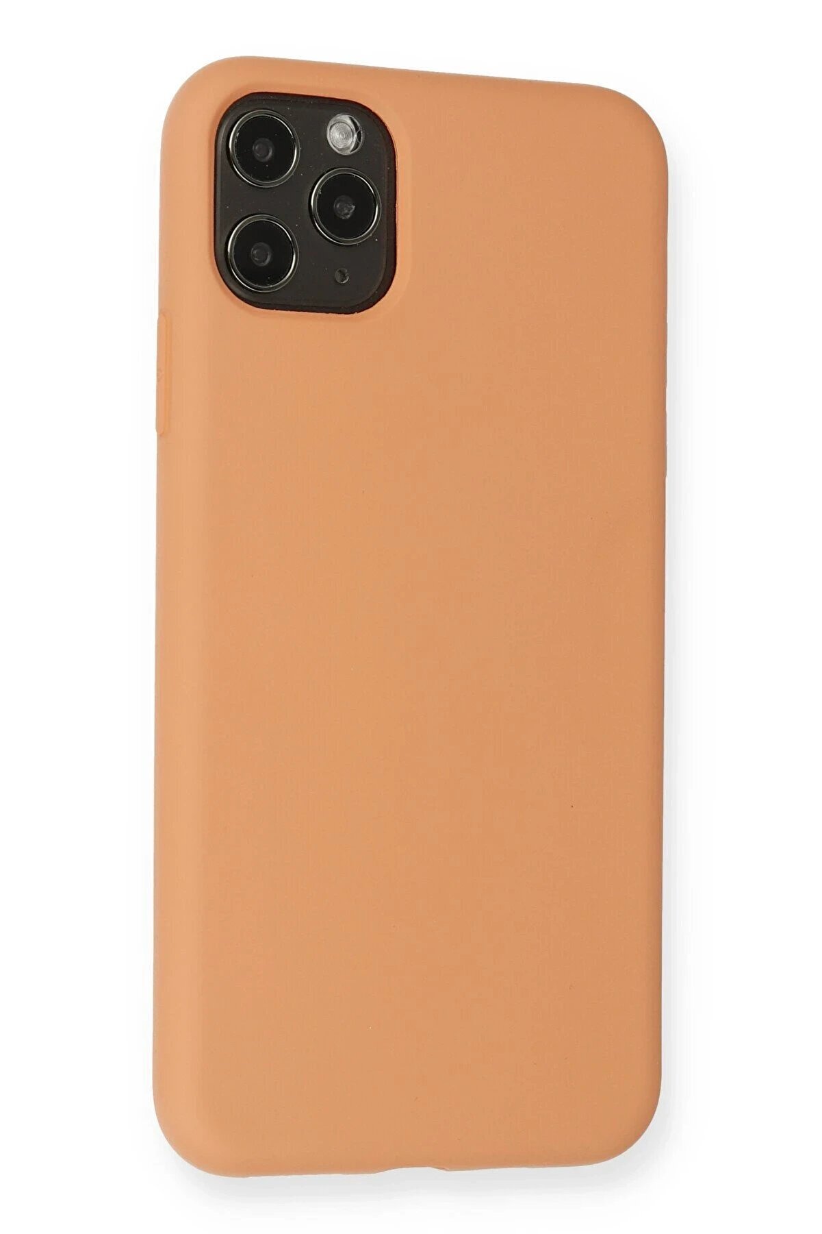 İphone 11 Pro Max Kılıf Nano İ&ccedil;i̇ Kadi̇fe Si̇li̇kon - Mat Turuncu - Dropx2317-9827