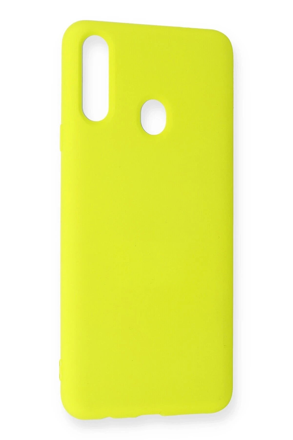 Samsung Galaxy A20S Kılıf Nano İ&ccedil;i̇ Kadi̇fe Si̇li̇kon - Sarı - Dropx3577-3425