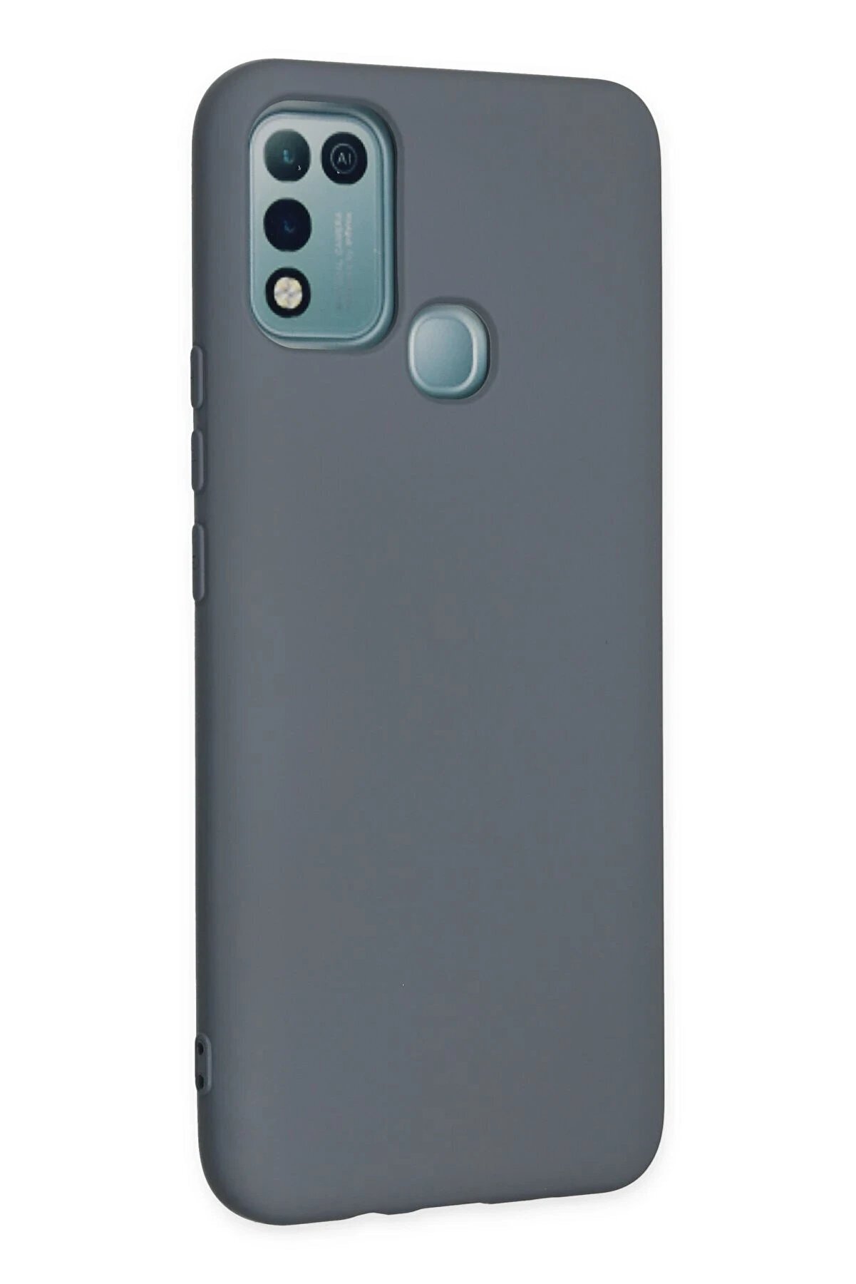 İnfi̇ni̇x Hot 10 Play Kılıf Nano İ&ccedil;i̇ Kadi̇fe Si̇li̇kon - Gri̇ - Dropx9806-3218