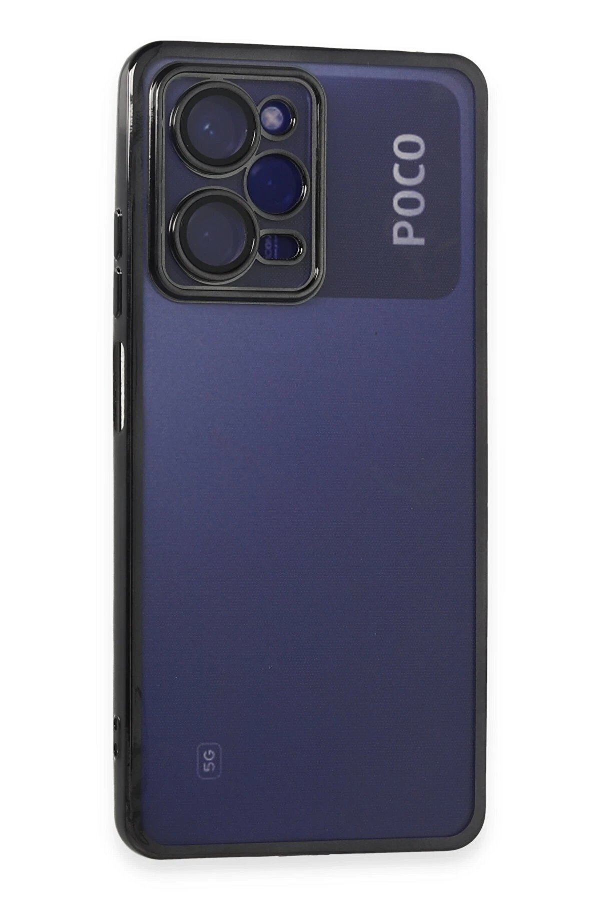 CepteToptan Xiaomi Poco X5 Pro 5G Kılıf Lensli Silikon - Siyah - DROPX1446-4977