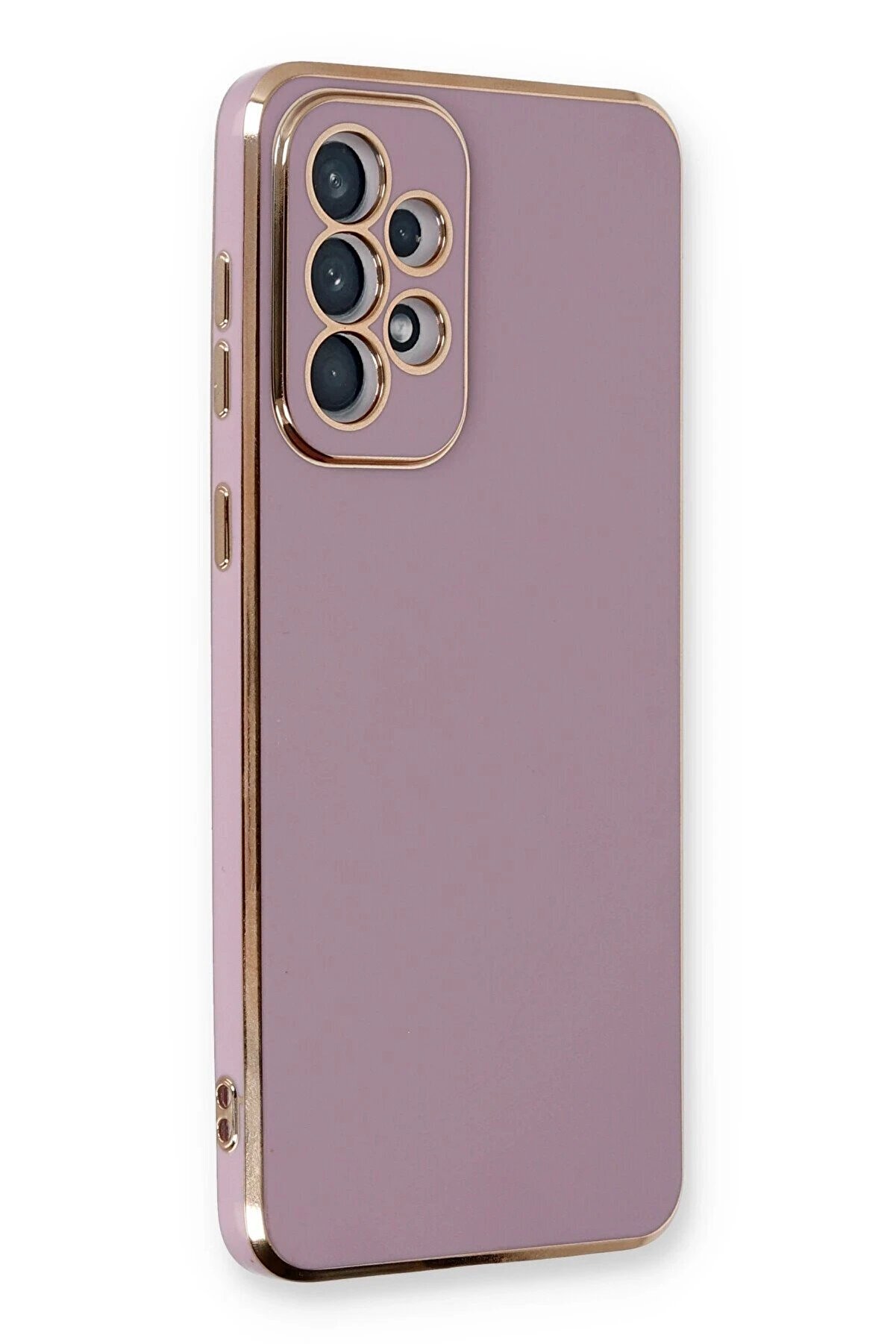 CepteToptan Samsung Galaxy A53 5G Kılıf Volet Silikon - Mor - DROPX4564-4978