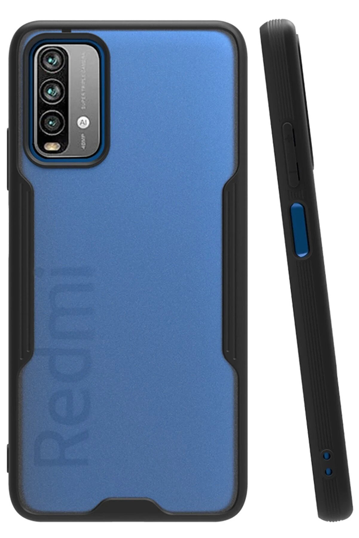 CepteToptan Xiaomi Redmi 9T Kılıf Platin Silikon - Siyah - DROPX9435-1945