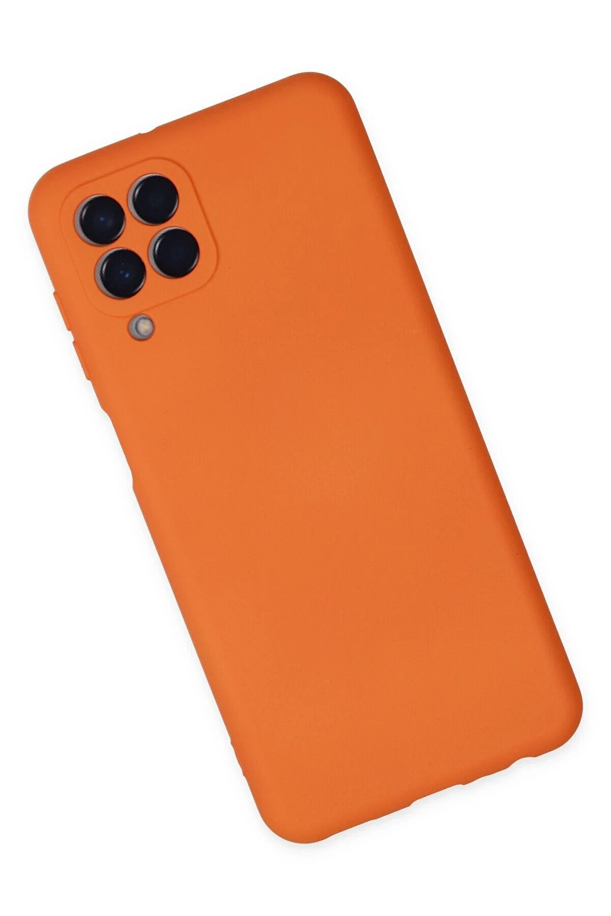 Samsung Galaxy M33 Kılıf Nano İçi̇ Kadi̇fe Si̇li̇kon - Turuncu - Dropx3367-6429