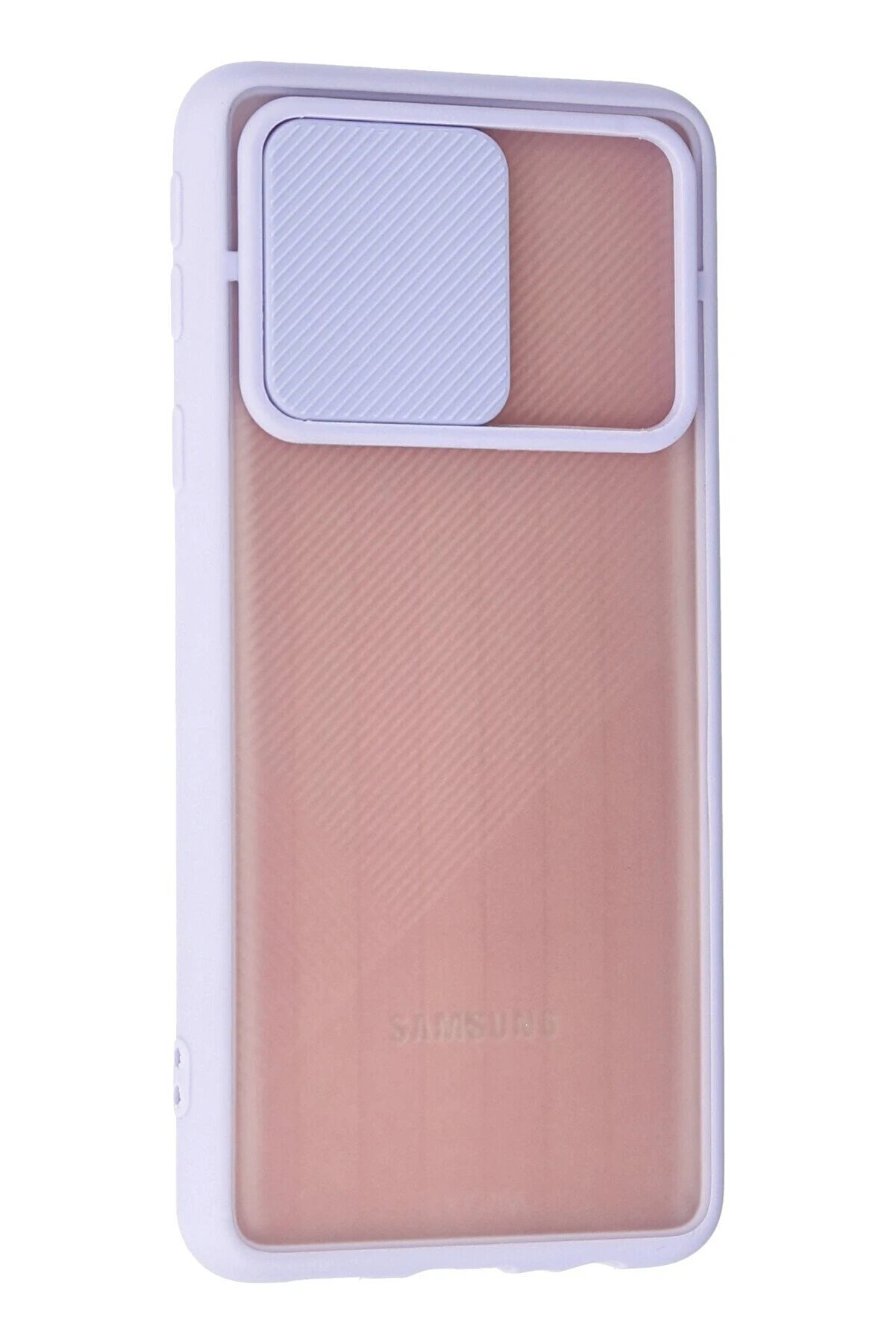 Samsung Galaxy A01 Core Kılıf Palm Buzlu Kamera Sürgülü Si̇li̇kon - Li̇la - Dropx3590-6469