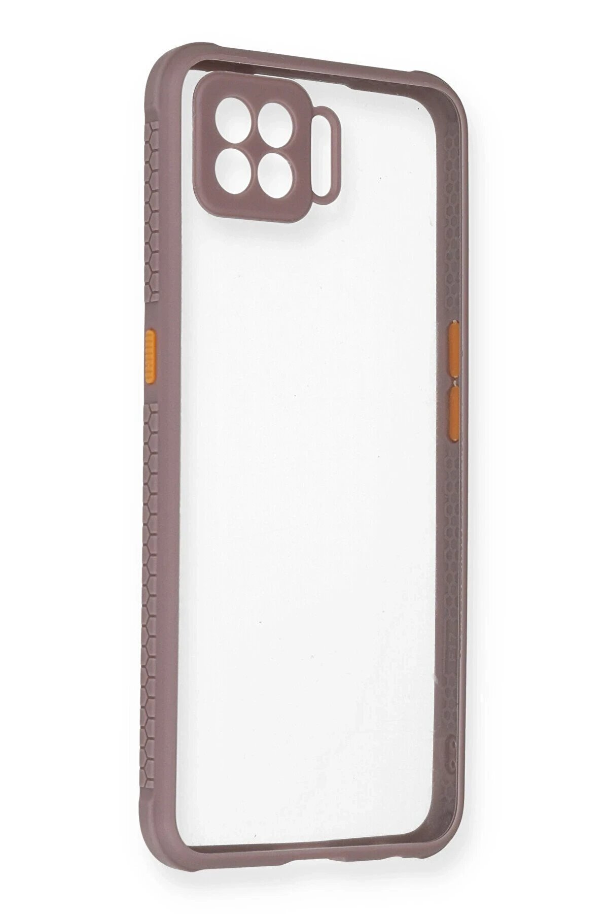 CepteToptan Oppo A73 Kılıf Miami Şeffaf Silikon - Açık Mor - DROPX7231-6061