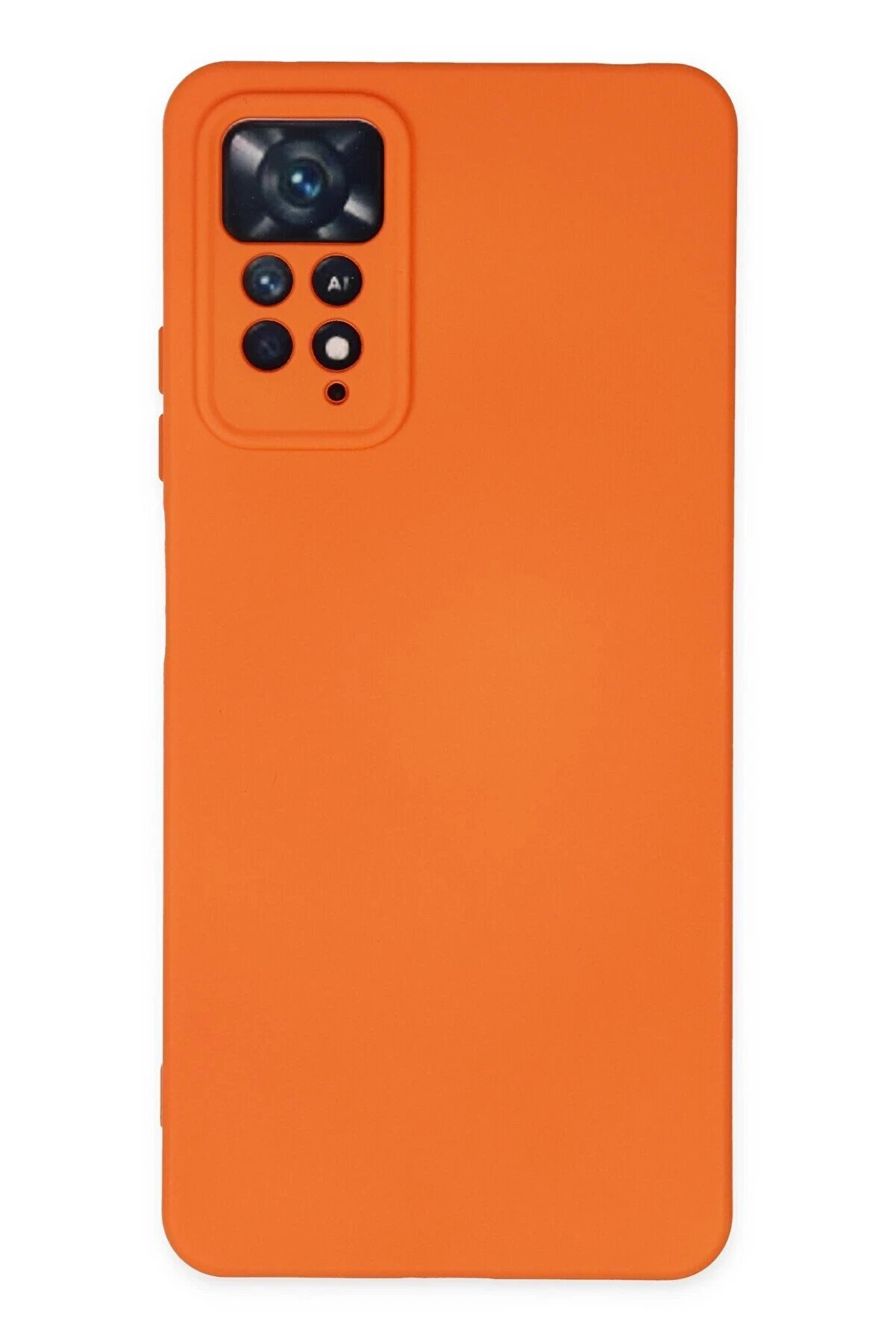 CepteToptan Xiaomi Redmi Note 11 Pro Kılıf Nano içi Kadife Silikon - Turuncu - DROPX4130-2310