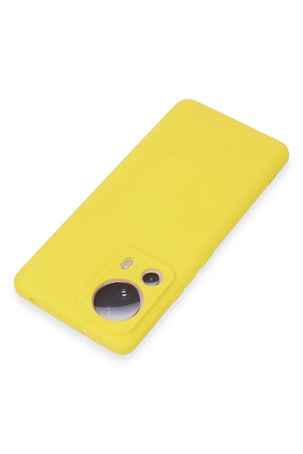 Xi̇aomi̇ Mi̇ 13 Li̇te Kılıf Nano İçi̇ Kadi̇fe Si̇li̇kon - Sarı - Dropx1071-8478