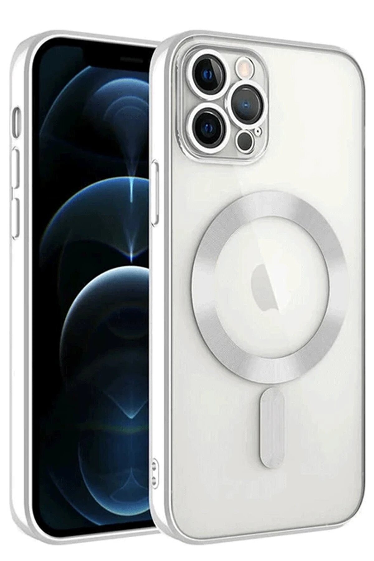 CepteToptan iPhone 14 Pro Max Kılıf Kross Magneticsafe Kapak - Gümüş - DROPX9927-6341