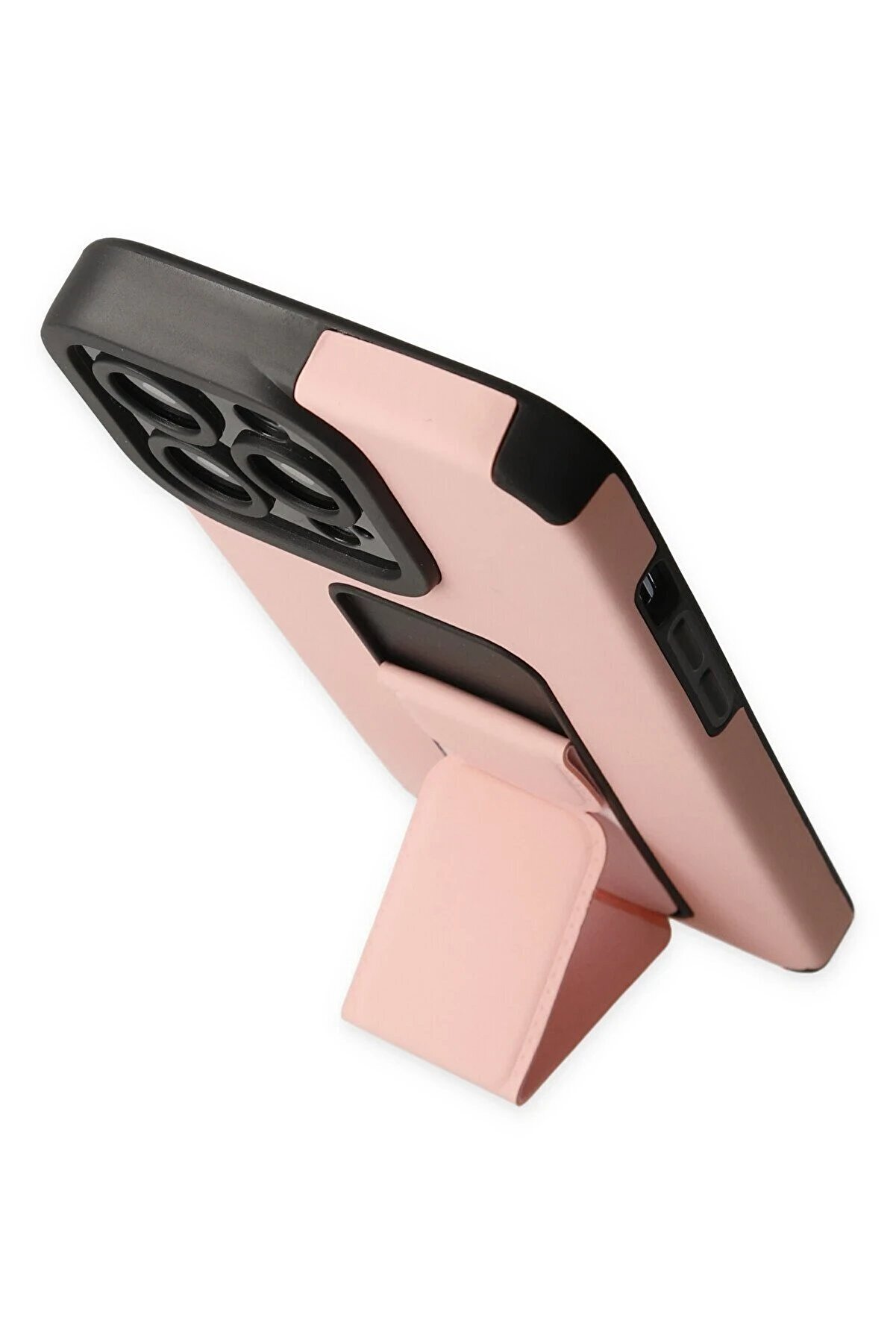 İphone 14 Pro Kılıf Mega Standlı Si̇li̇kon - Pudra - Dropx1529-7359