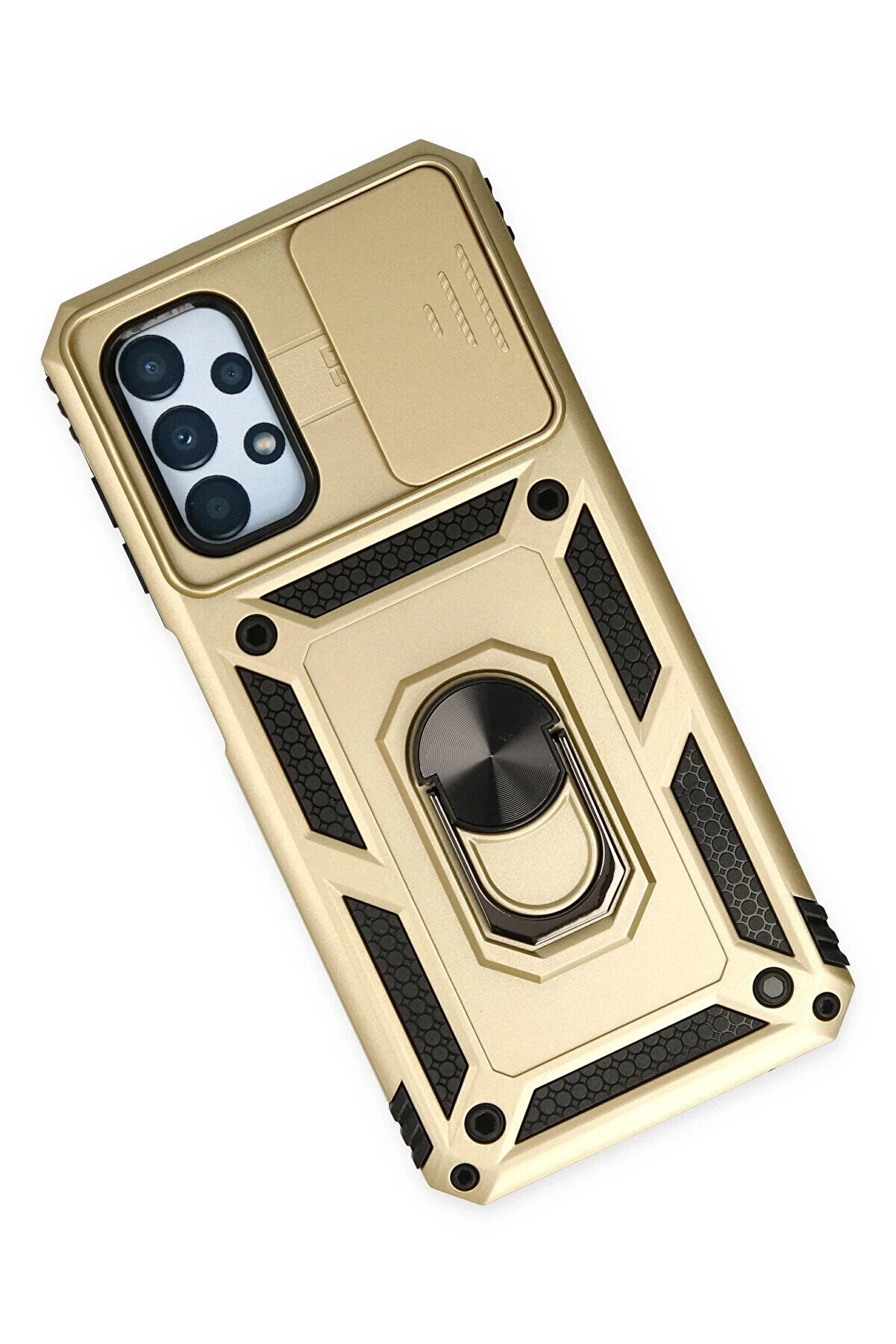 Samsung Galaxy A13 4G Kılıf Pars Lens Y&uuml;z&uuml;kl&uuml; Si̇li̇kon - Gold - Dropx7938-2659