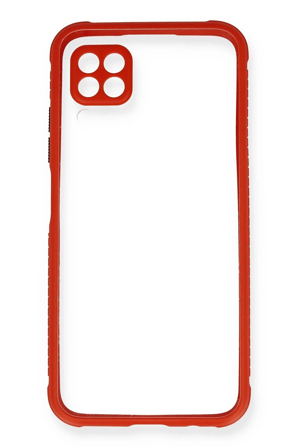 Huawei̇ P40 Li̇te Kılıf Mi̇ami̇ Şeffaf Si̇li̇kon - Kırmızı - Dropx6517-1633