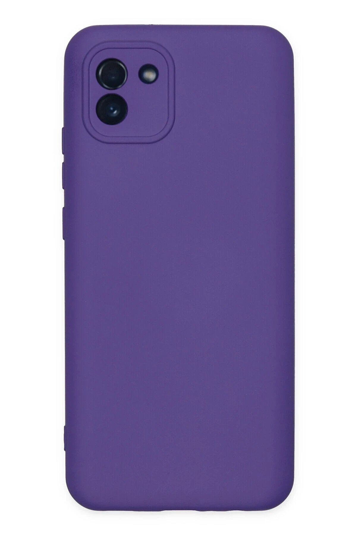 CepteToptan Samsung Galaxy A03 Kılıf Nano i&ccedil;i Kadife Silikon - Mor - DROPX6011-1047