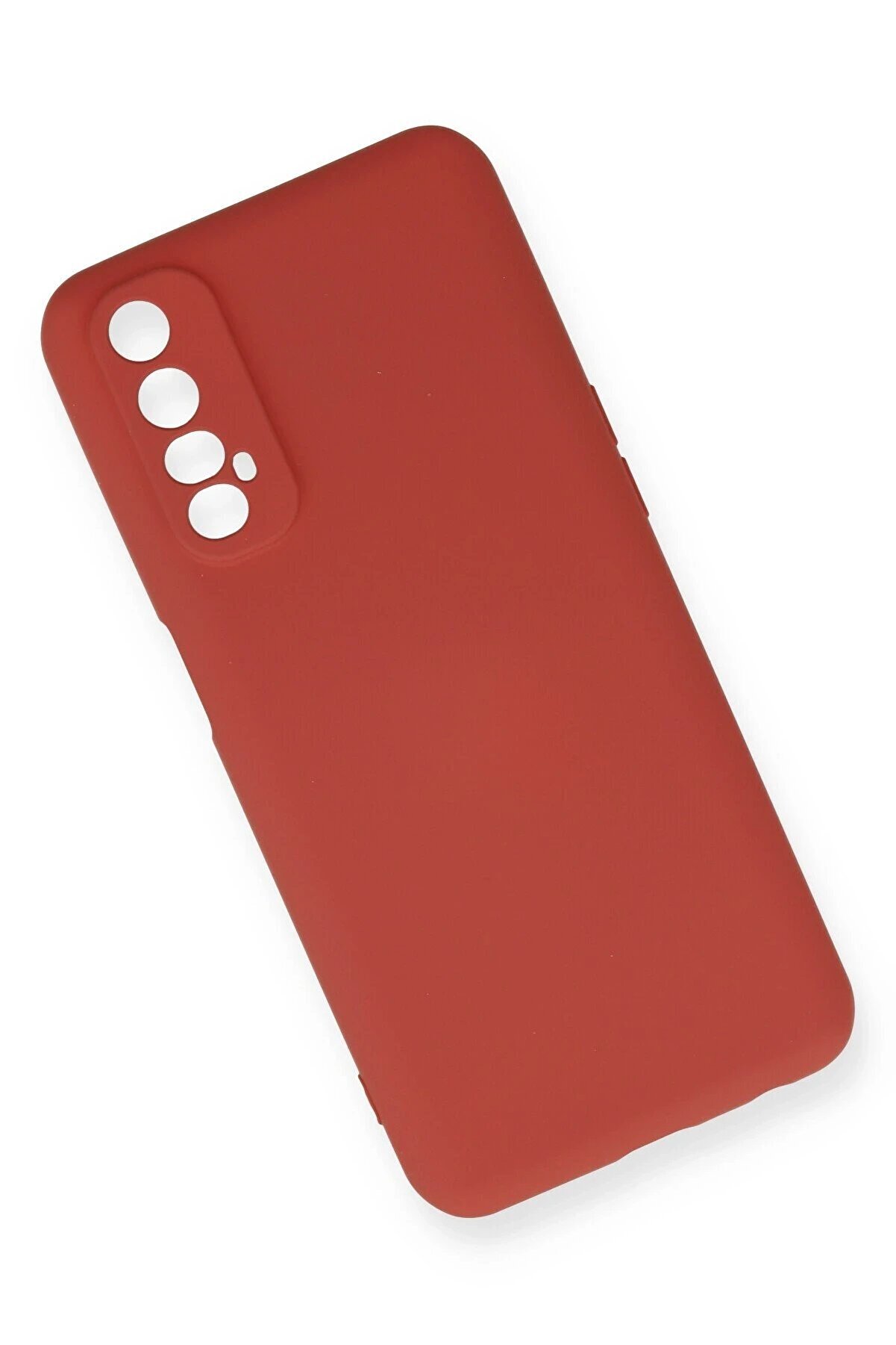 Realme 7 Kılıf Nano İçi̇ Kadi̇fe Si̇li̇kon - Ki̇remi̇t - Dropx1765-5301