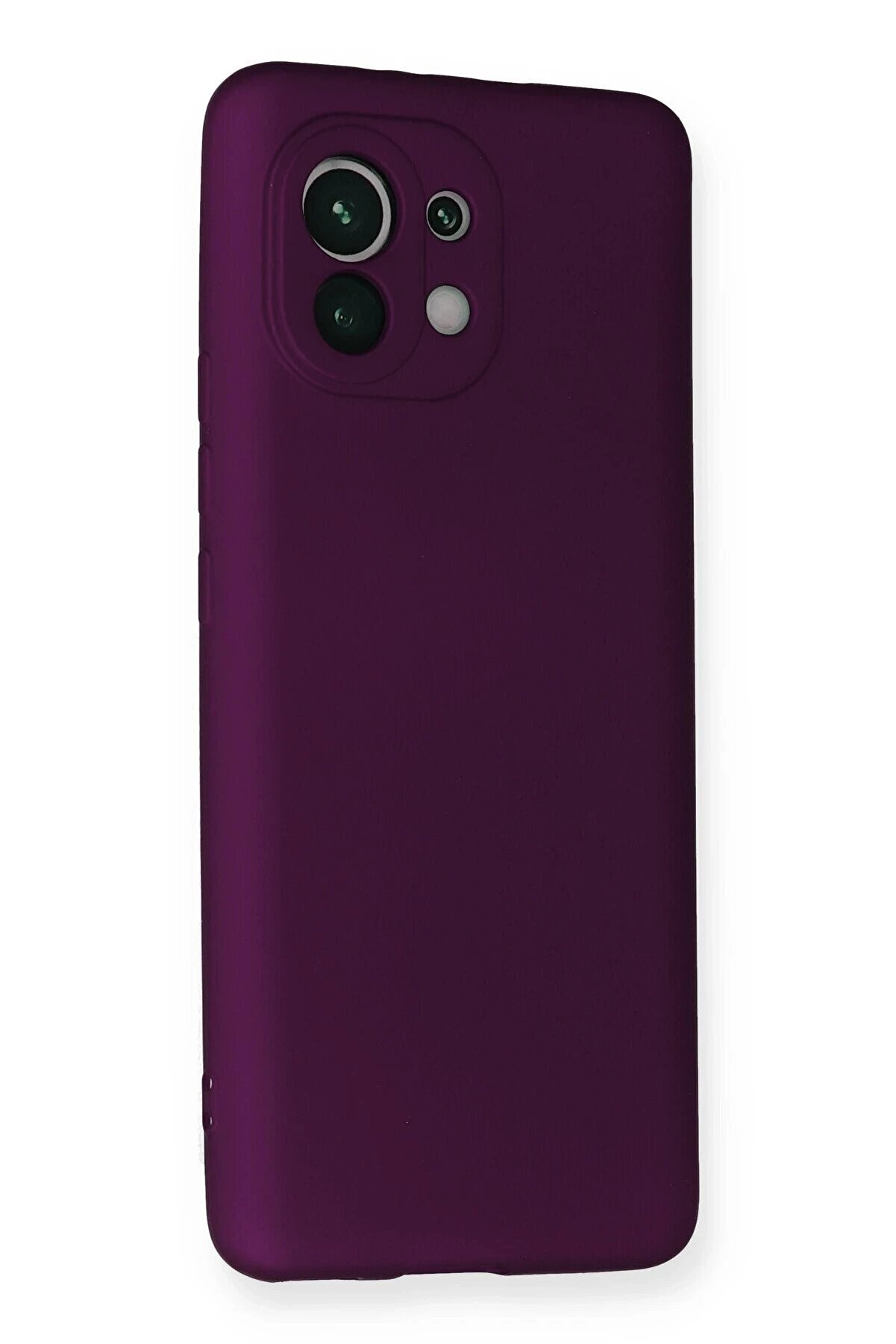 Xi̇aomi̇ Mi̇ 11 Kılıf Fi̇rst Si̇li̇kon - Mürdüm - Dropx7971-3800