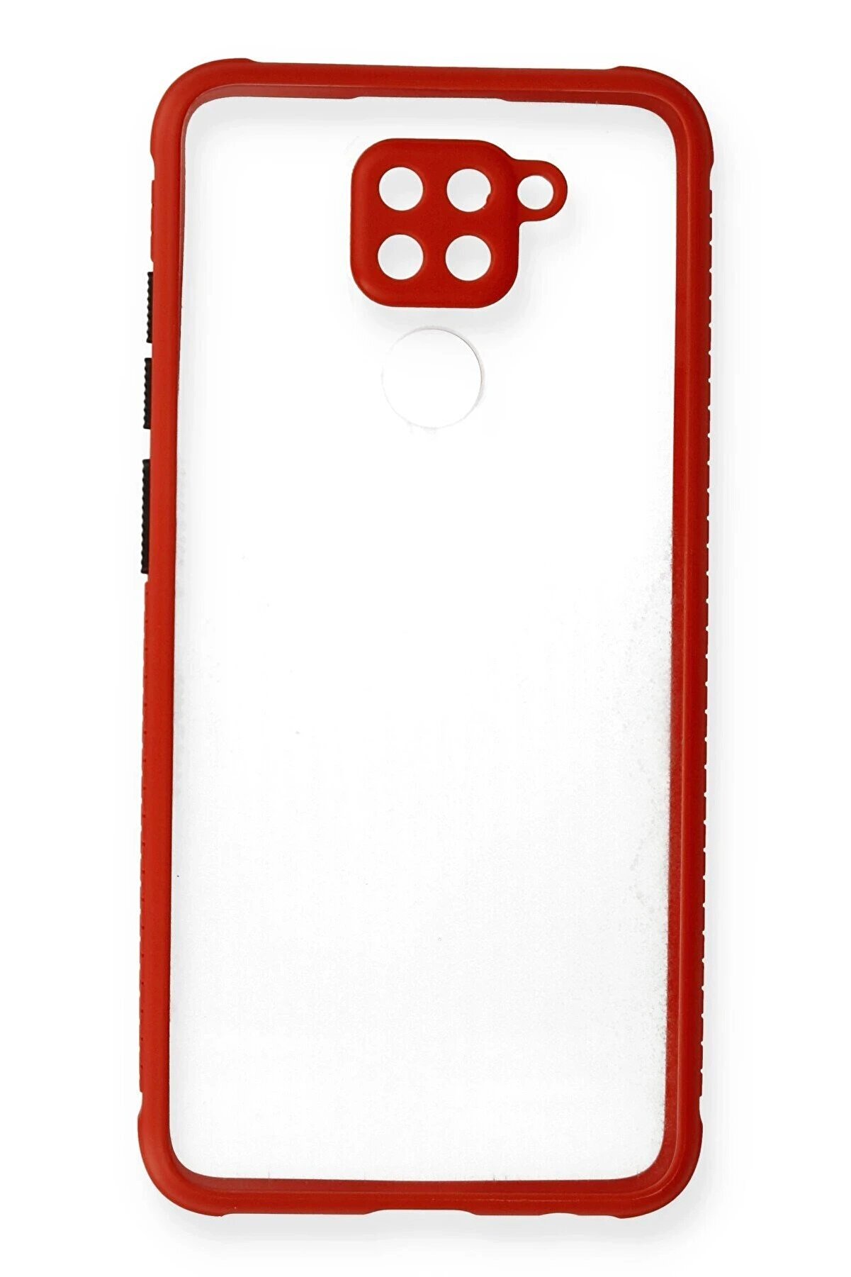 Xi̇aomi̇ Redmi̇ Note 9 Kılıf Mi̇ami̇ Şeffaf Si̇li̇kon - Kırmızı - Dropx4372-9878