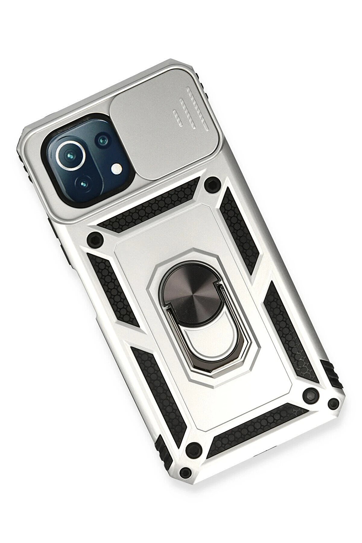 Xi̇aomi̇ Mi̇ 11 Li̇te Kılıf Pars Lens Y&uuml;z&uuml;kl&uuml; Si̇li̇kon - G&uuml;m&uuml;ş - Dropx6843-7478