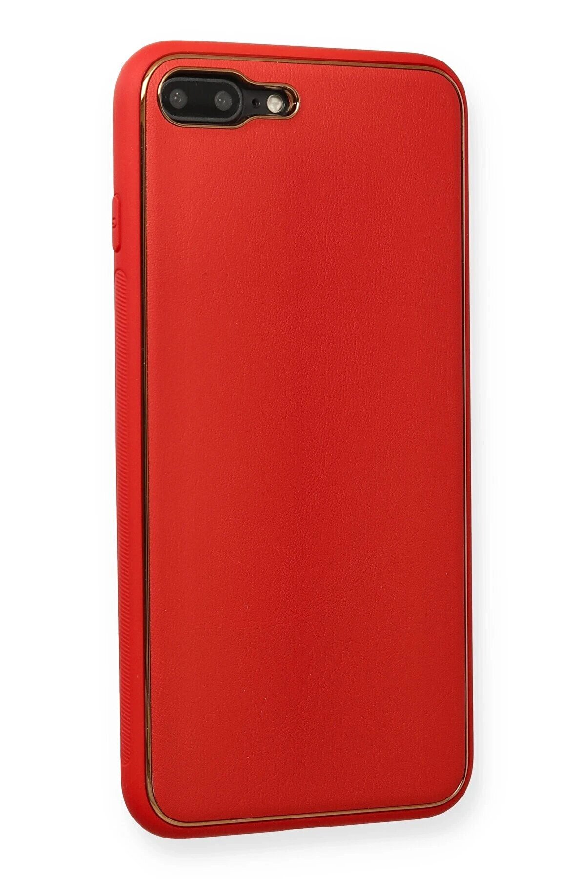 İphone 7 Plus Kılıf Coco Deri̇ Si̇li̇kon Kapak - Kırmızı - Dropx7339-1670