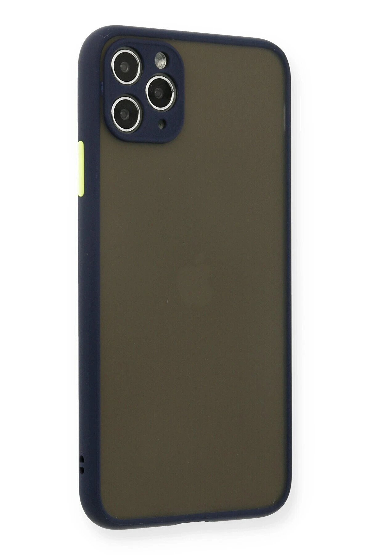 İphone 11 Pro Max Kılıf Montreal Si̇li̇kon Kapak - Laci̇vert - Dropx6837-6558