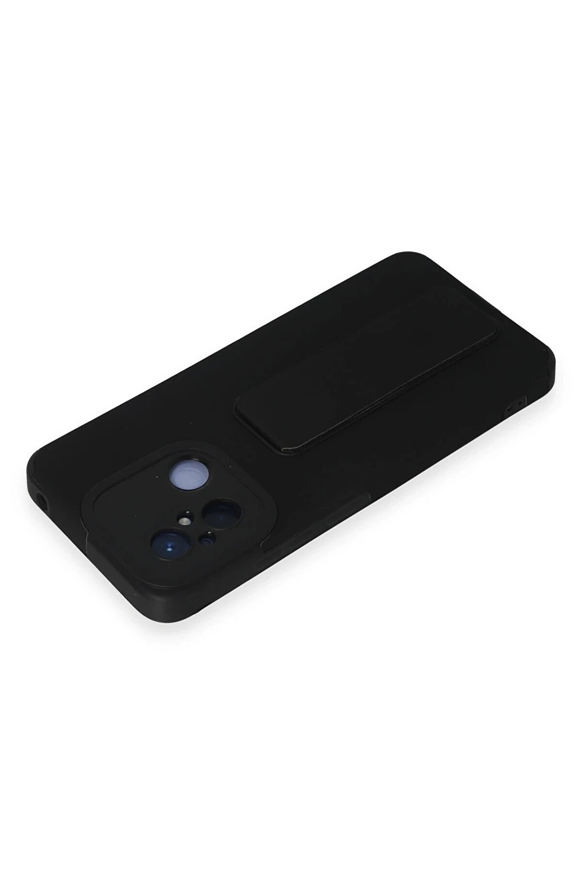 Xi̇aomi̇ Redmi̇ 12C Kılıf Mega Standlı Si̇li̇kon - Si̇yah - Dropx5188-2594