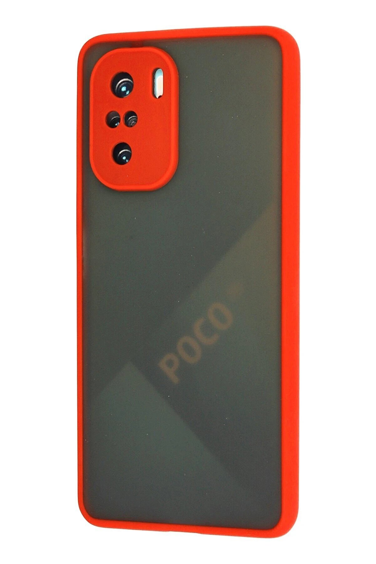 Xi̇aomi̇ Poco F3 Kılıf Montreal Si̇li̇kon Kapak - Kırmızı - Dropx7652-2456