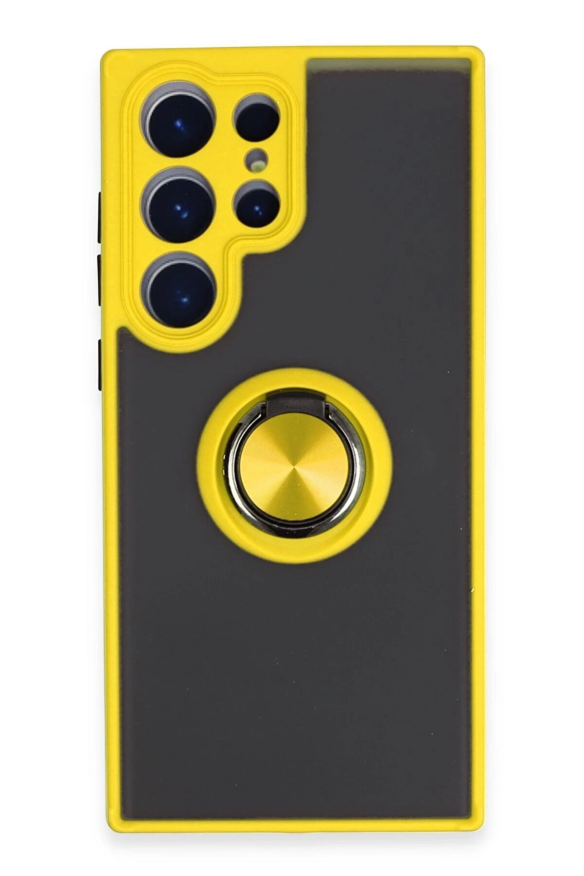 CepteToptan Samsung Galaxy S23 Ultra Kılıf Montreal Y&uuml;z&uuml;kl&uuml; Silikon Kapak - Sarı - DROPX1426-2598