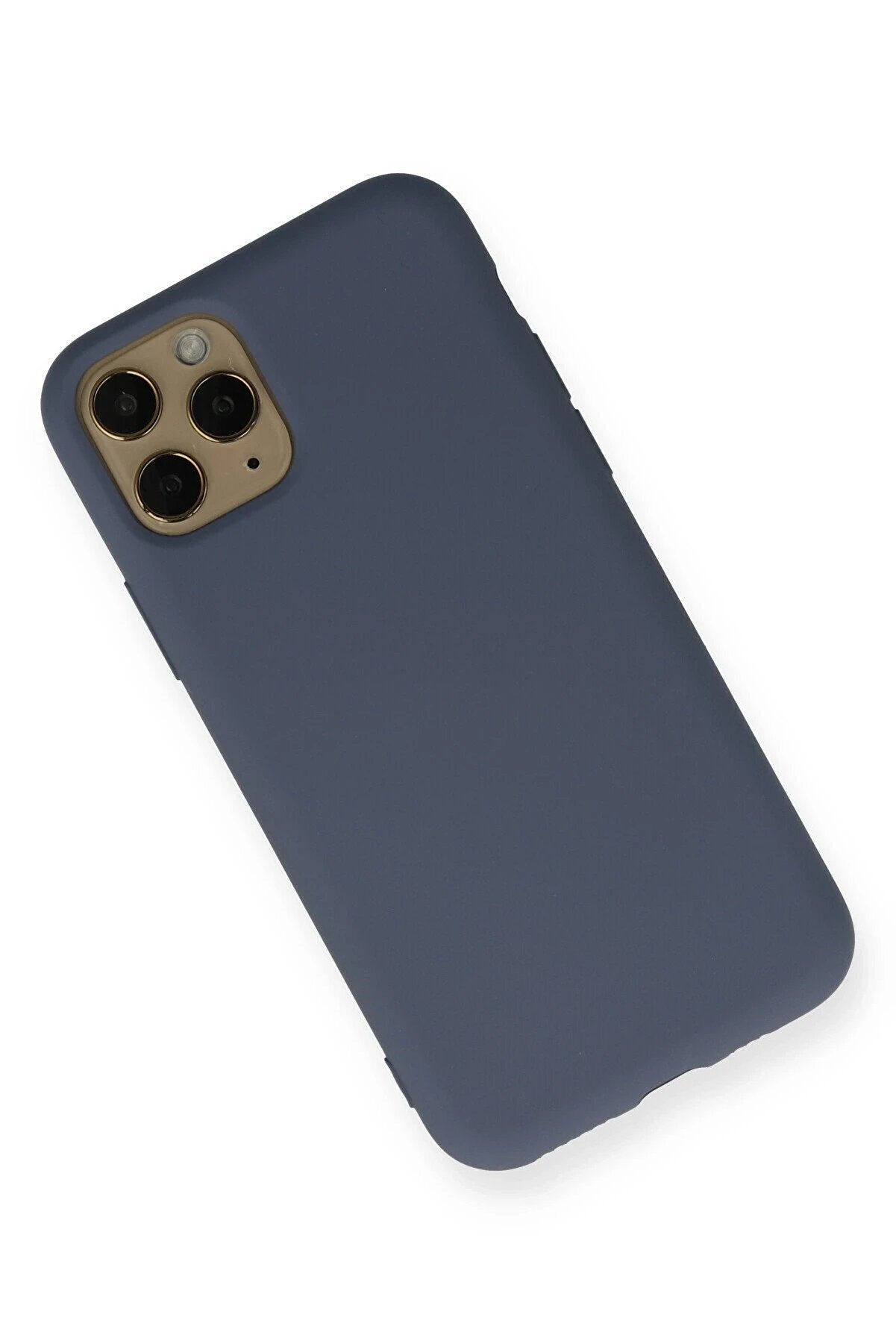 İphone 11 Pro Kılıf Nano İçi̇ Kadi̇fe Si̇li̇kon - Gri̇ - Dropx6514-2486