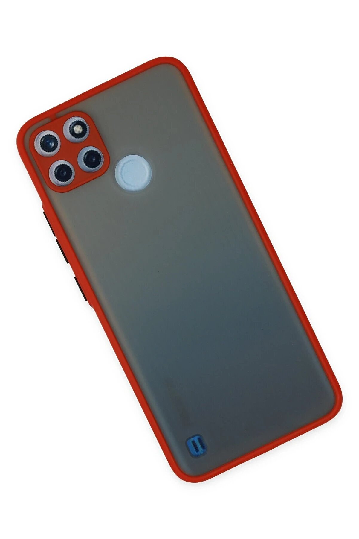 Realme C21Y Kılıf Montreal Si̇li̇kon Kapak - Kırmızı - Dropx5690-2618