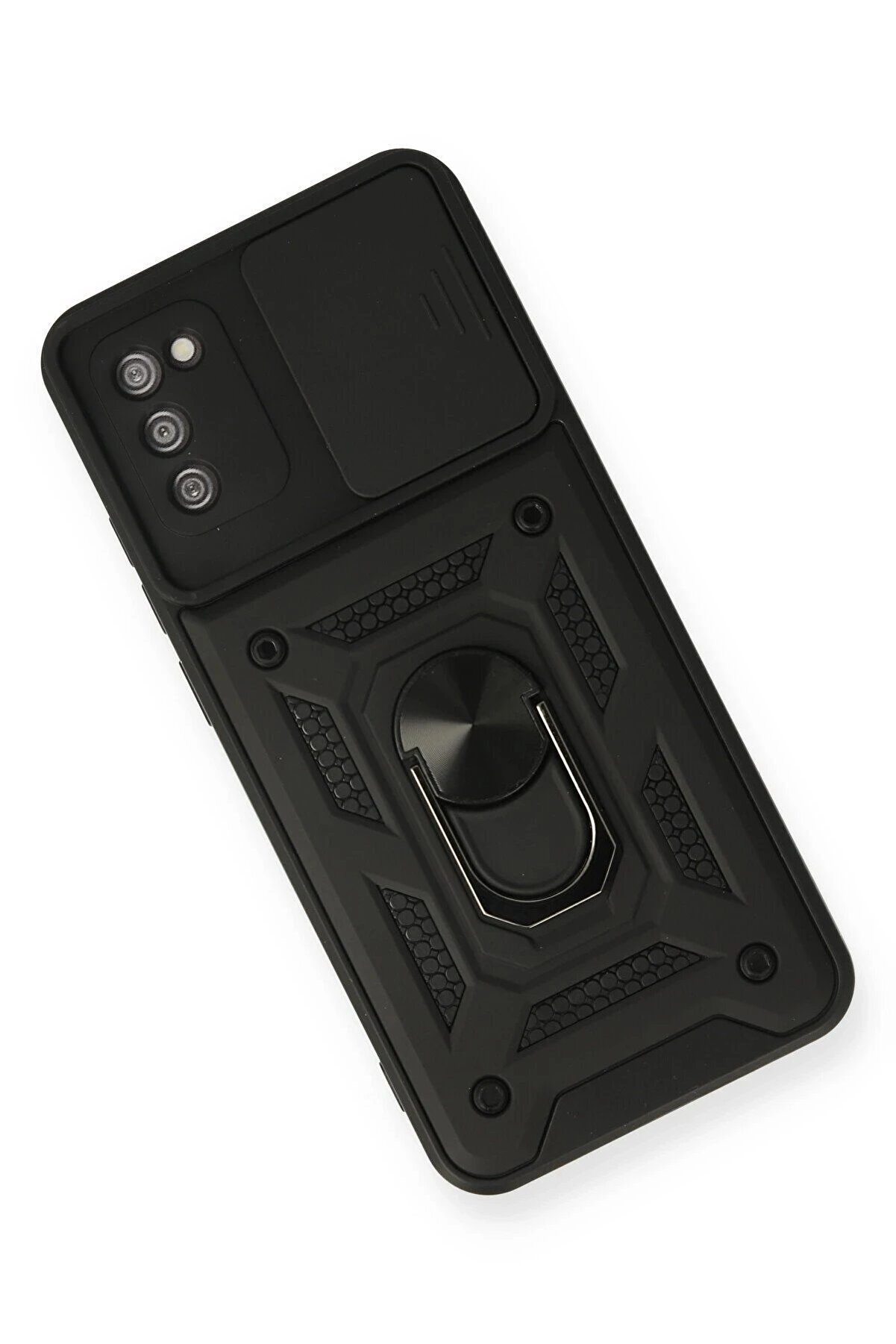 Samsung Galaxy A02S Kılıf Pars Lens Y&uuml;z&uuml;kl&uuml; Si̇li̇kon - Si̇yah - Dropx7894-3100